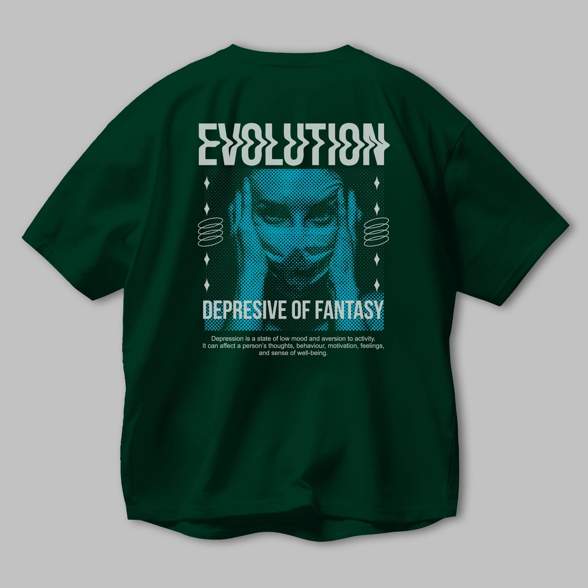 Evolution Arka Baskılı Oversize t-shirt Erkek Kadın Unisex