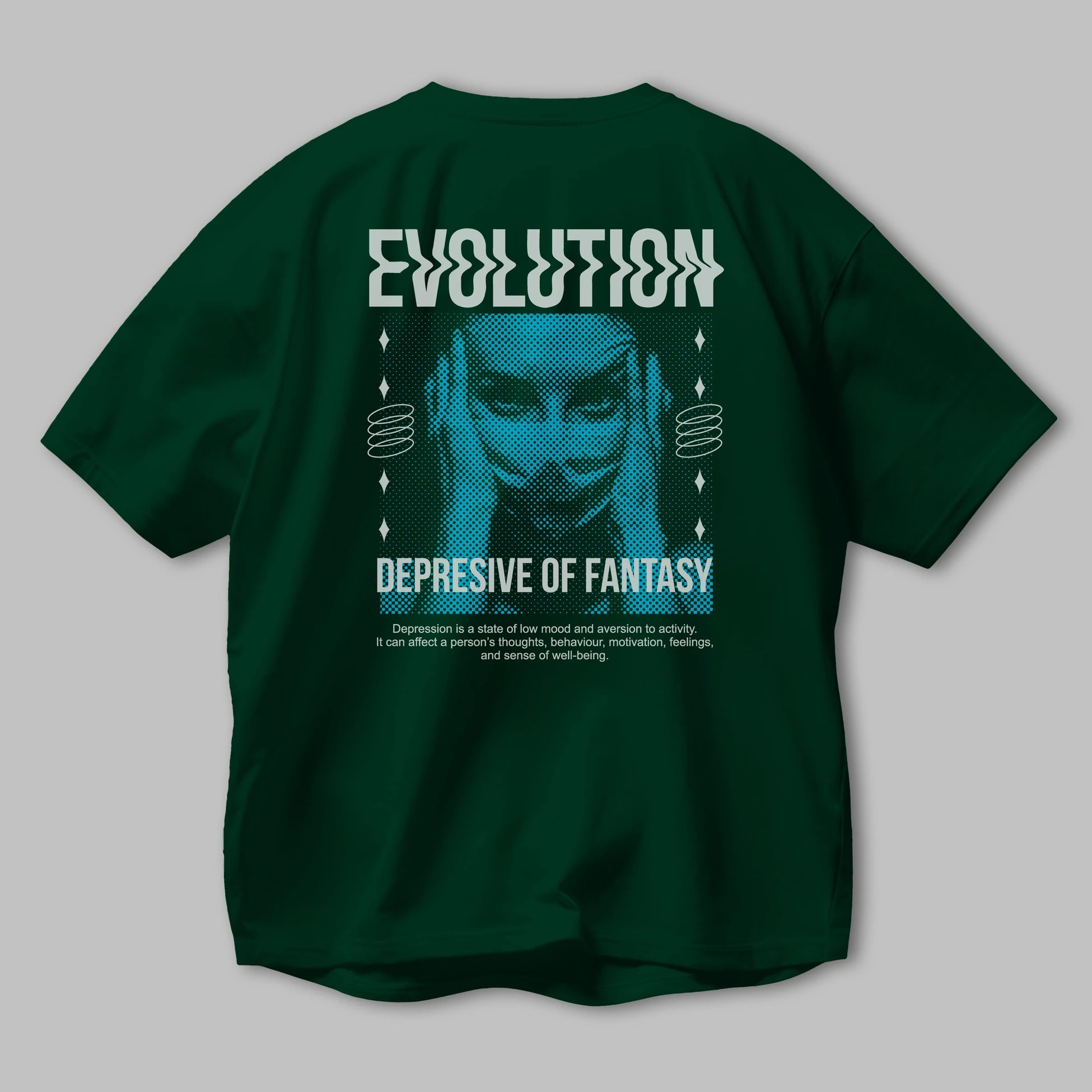 Evolution Arka Baskılı Oversize t-shirt Erkek Kadın Unisex