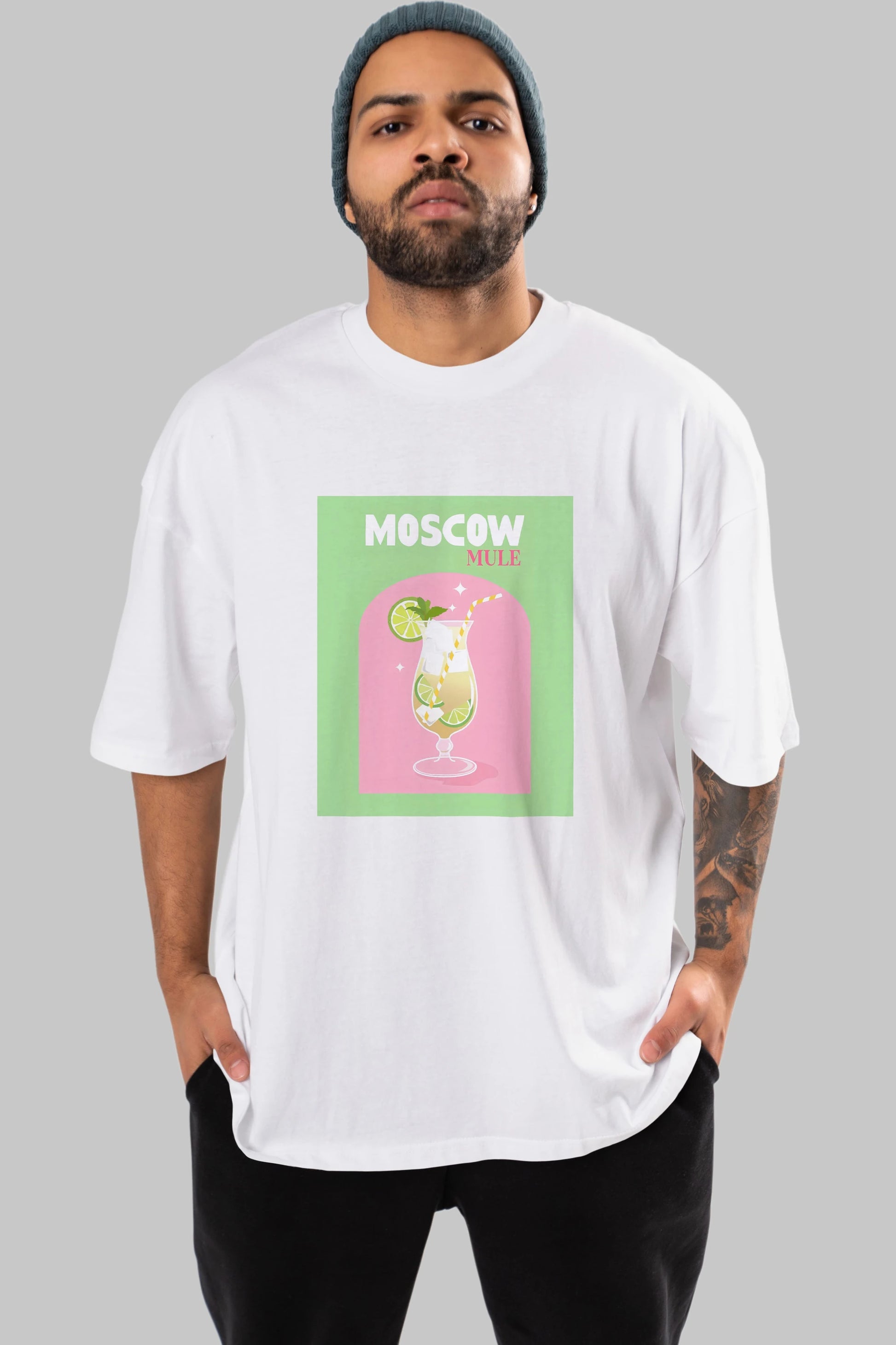 Moscow Mule 5 Ön Baskılı Oversize t-shirt Erkek Kadın Unisex %100 Pamuk Bisiklet Yaka tişort