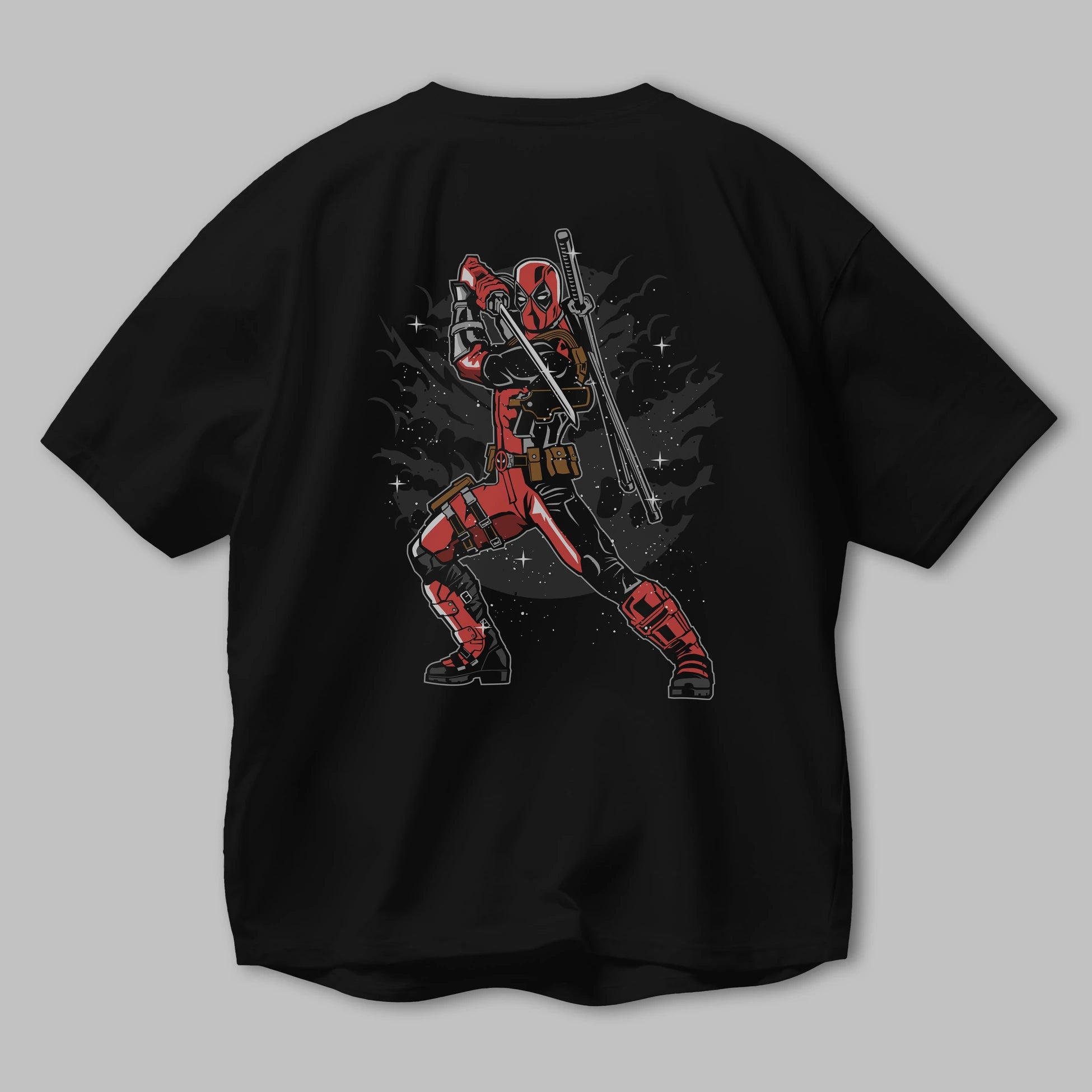 Deadpool Arka Baskılı Oversize t-shirt Erkek Kadın Unisex %100 Pamuk