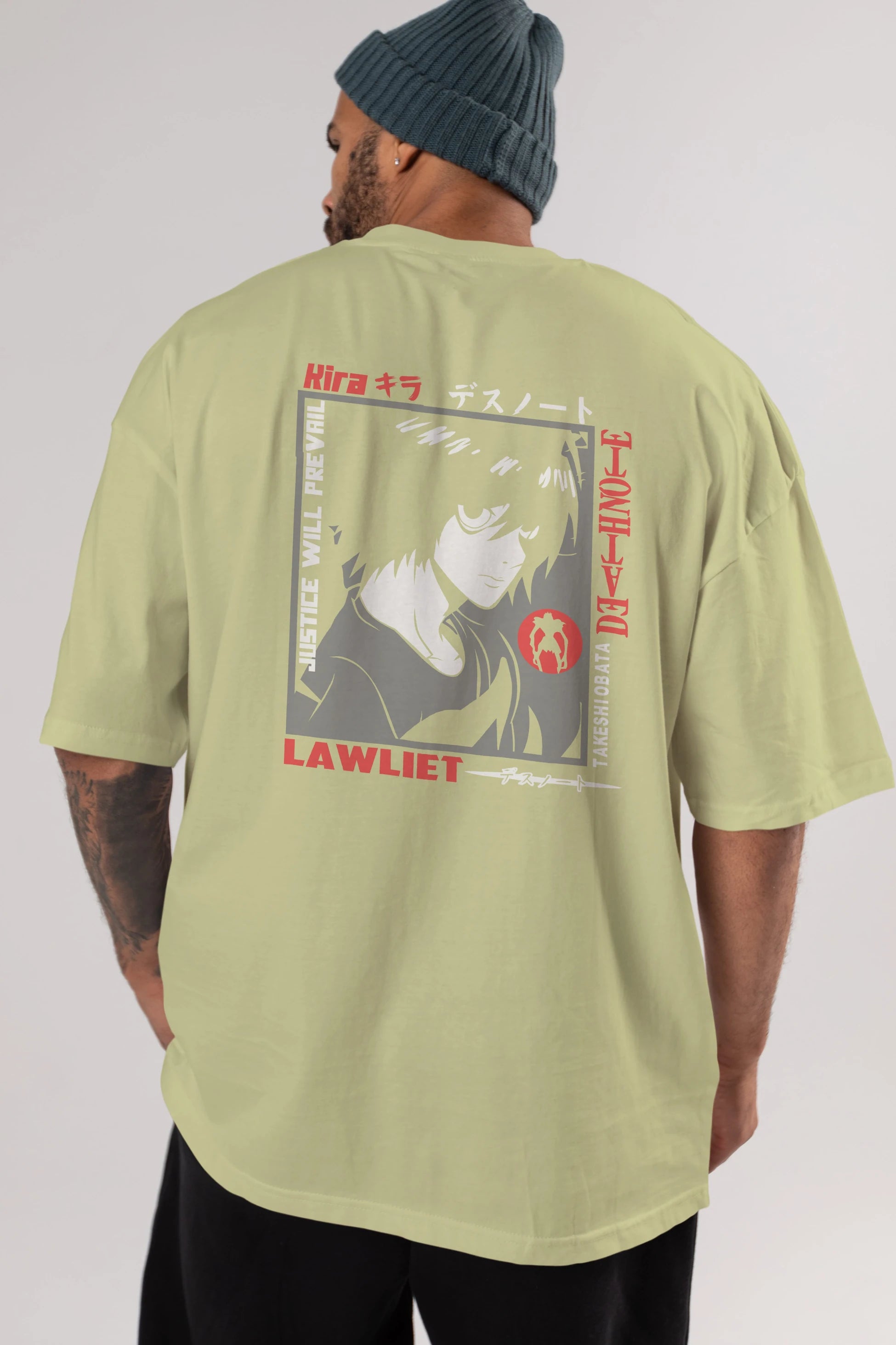 DEATH NOTE Anime Arka Baskılı Oversize t-shirt Erkek Kadın Unisex