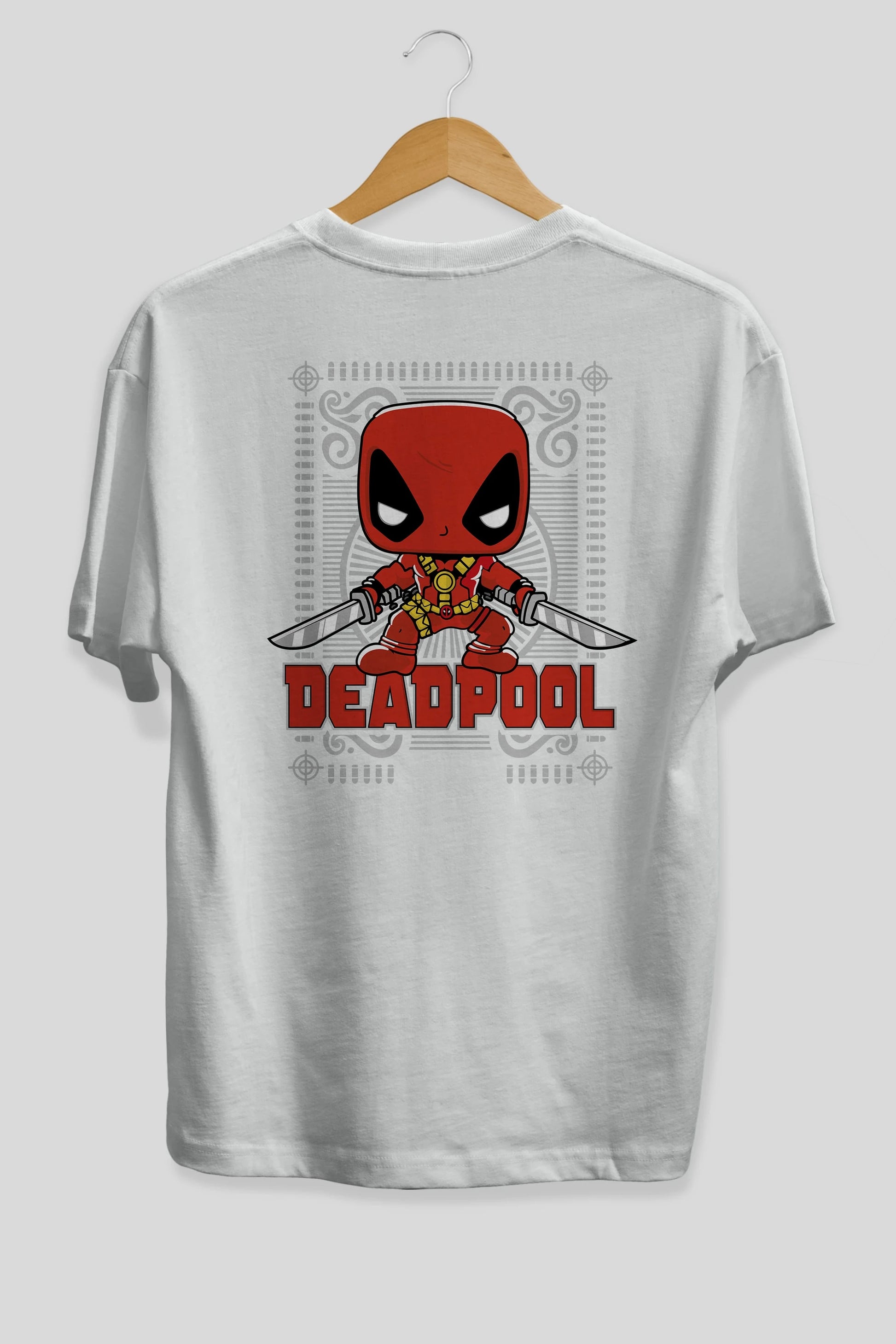 Deadpool (17) Arka Baskılı Oversize t-shirt Erkek Kadın Unisex %100 Pamuk Bisiklet Yaka tişort