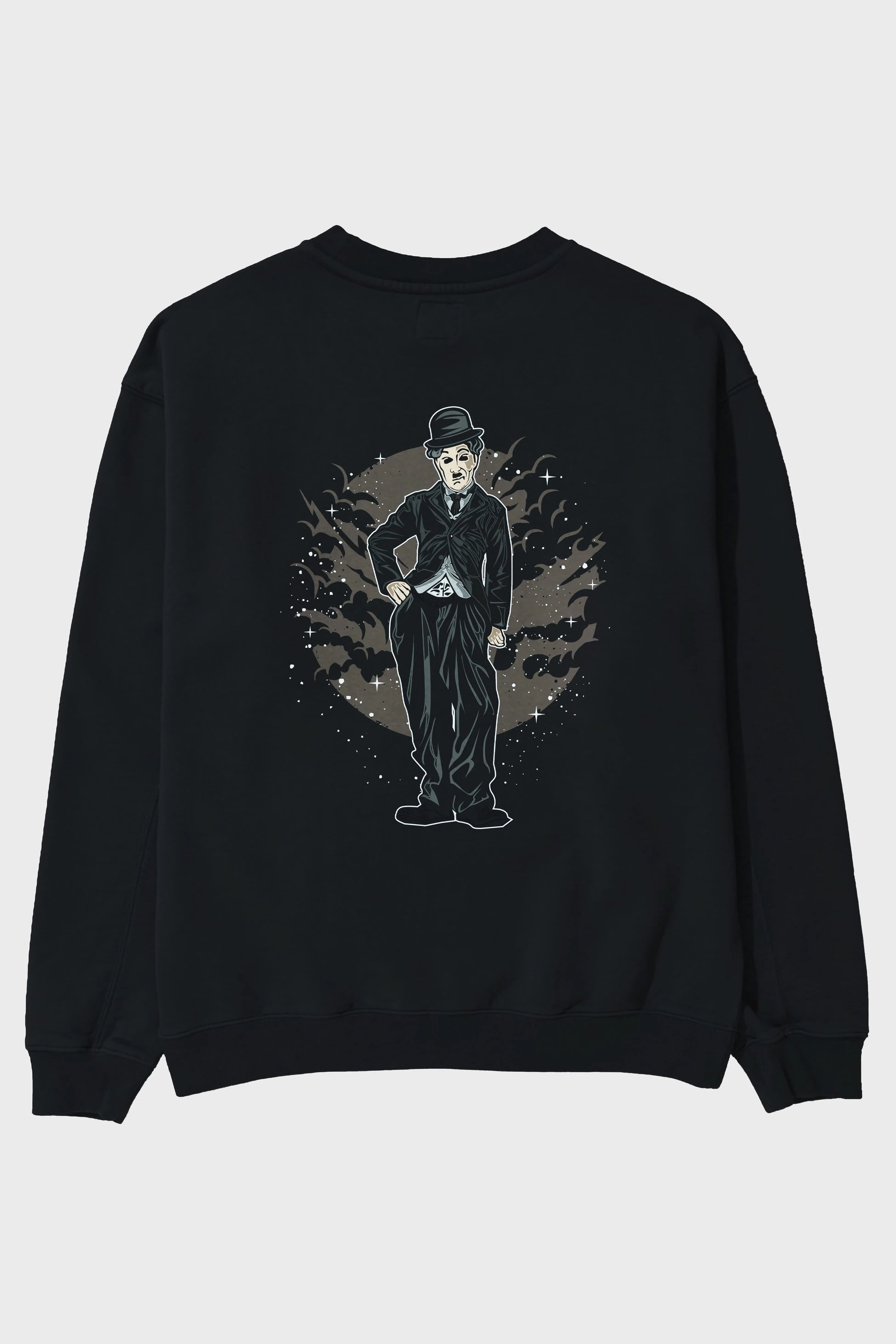 CHAPLIN Arka Baskılı Oversize Sweatshirt Erkek Kadın Unisex