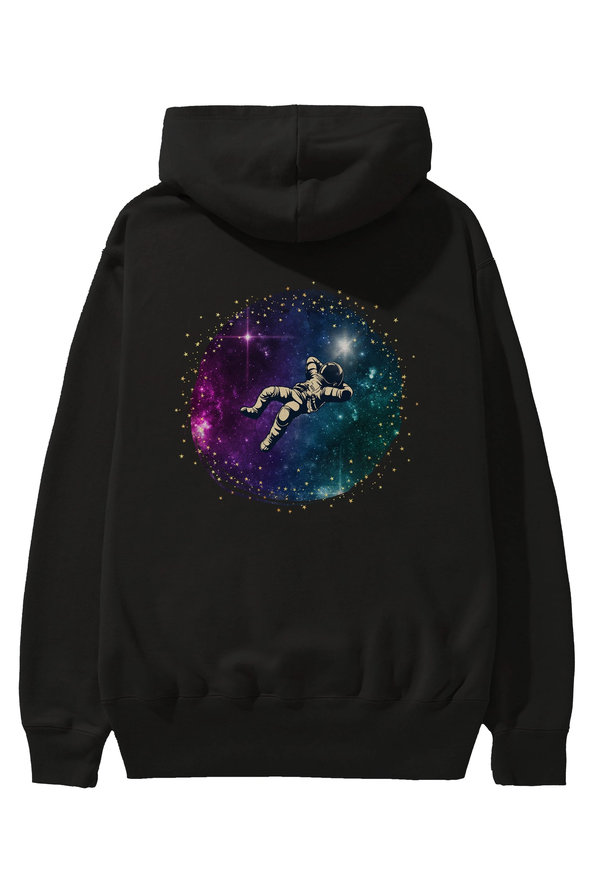 Astronaut in the Galaxy Arka Baskılı Oversize Hoodie Kapüşonlu Sweatshirt Erkek Kadın Unisex