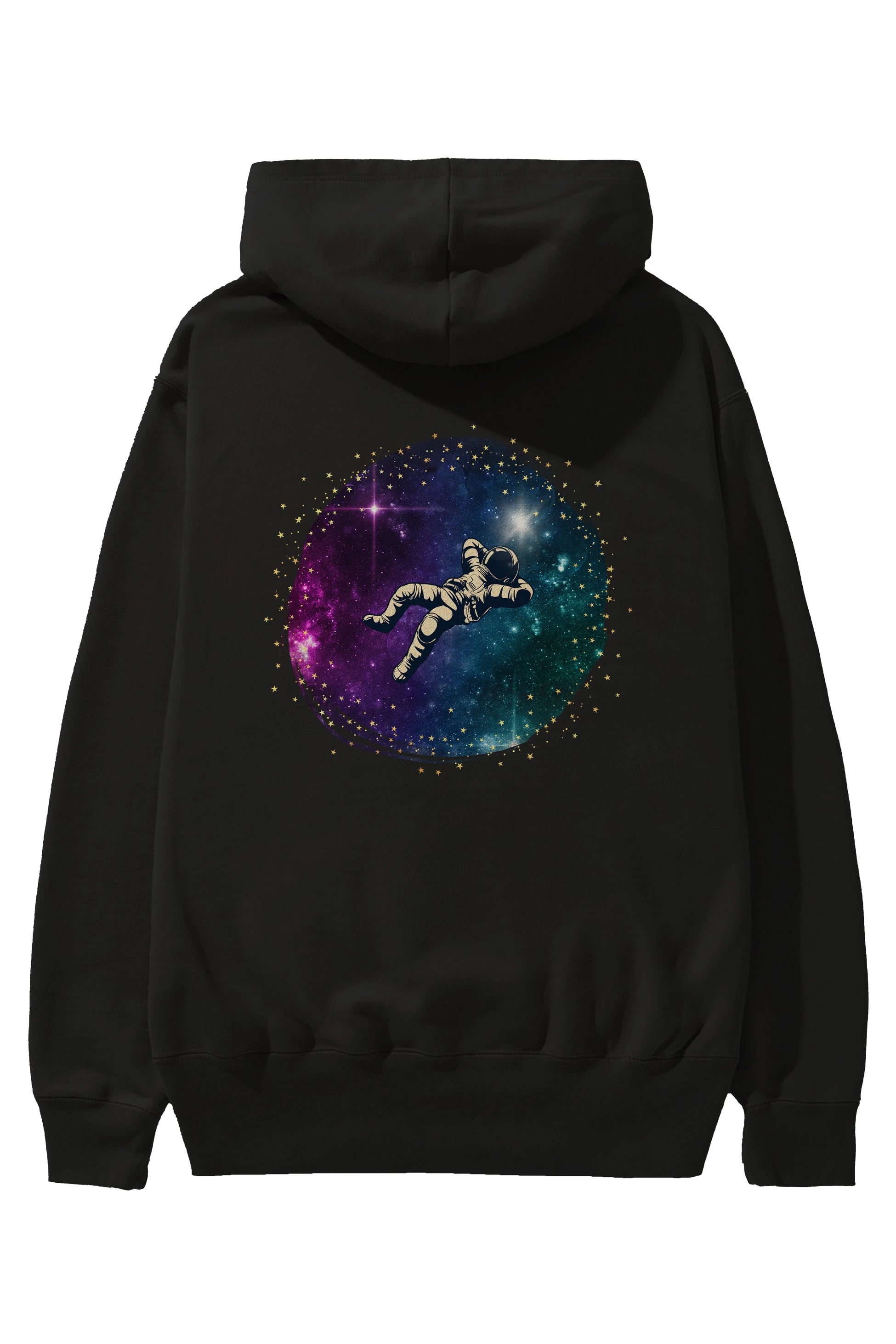 Astronaut in the Galaxy Arka Baskılı Oversize Hoodie Kapüşonlu Sweatshirt Erkek Kadın Unisex