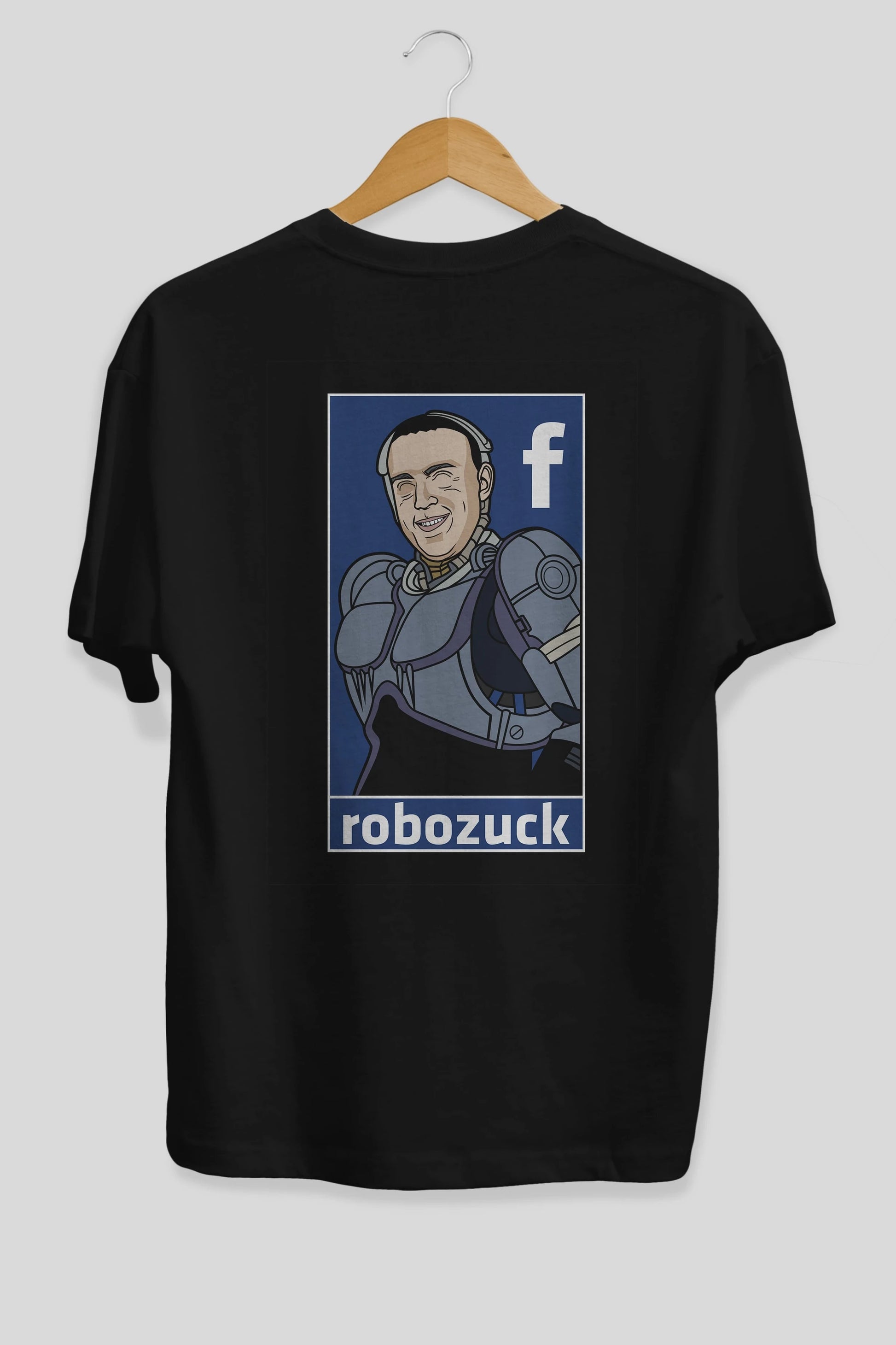 Robozuck Arka Baskılı Oversize t-shirt Erkek Kadın Unisex %100 Pamuk tişort