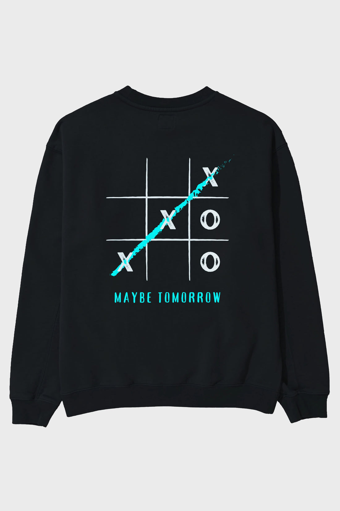 Maybe Tomorrow Yazılı Arka Baskılı Oversize Sweatshirt Erkek Kadın Unisex