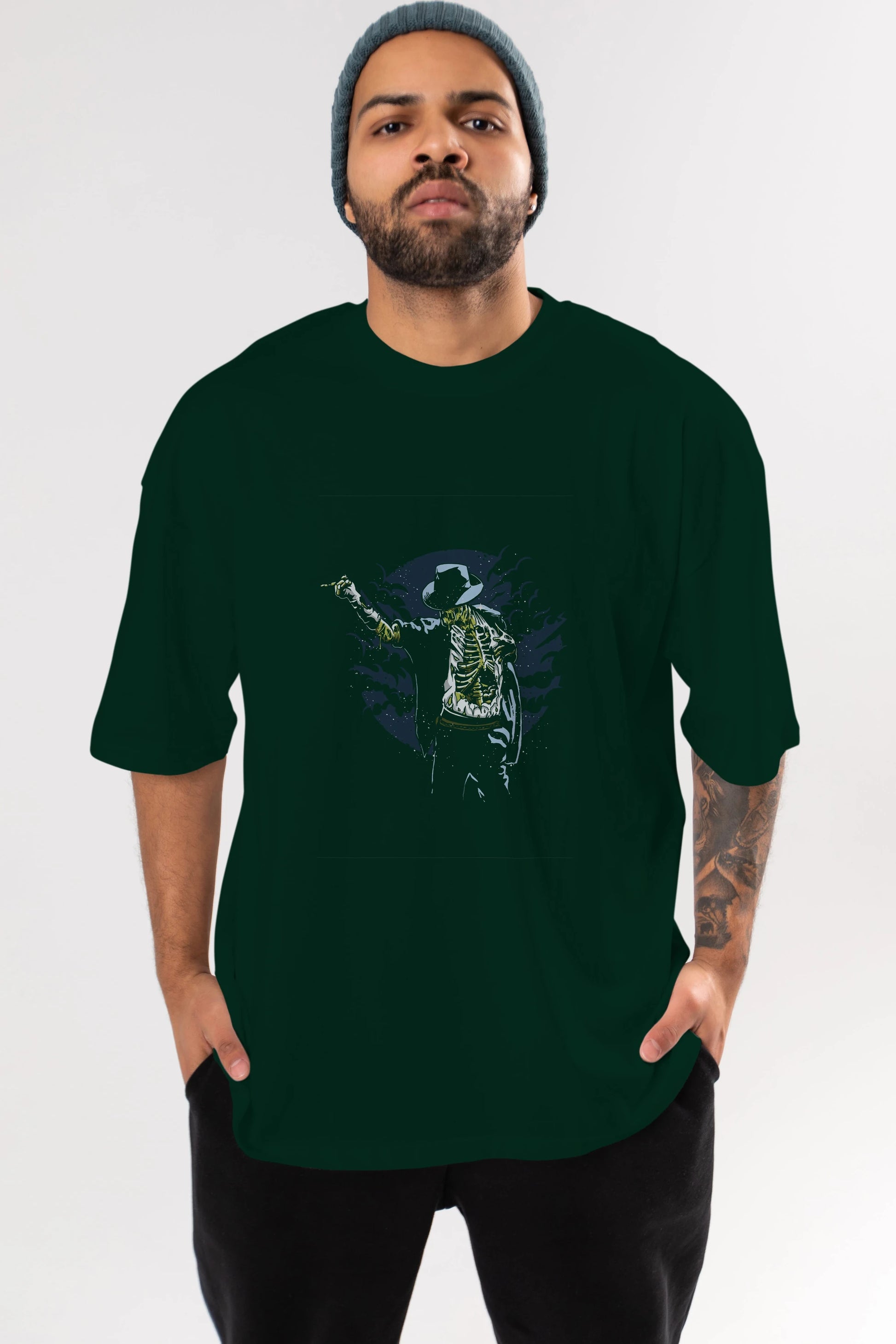 Zombie Pop Ön Baskılı Oversize t-shirt Erkek Kadın Unisex %100 Pamuk tişort