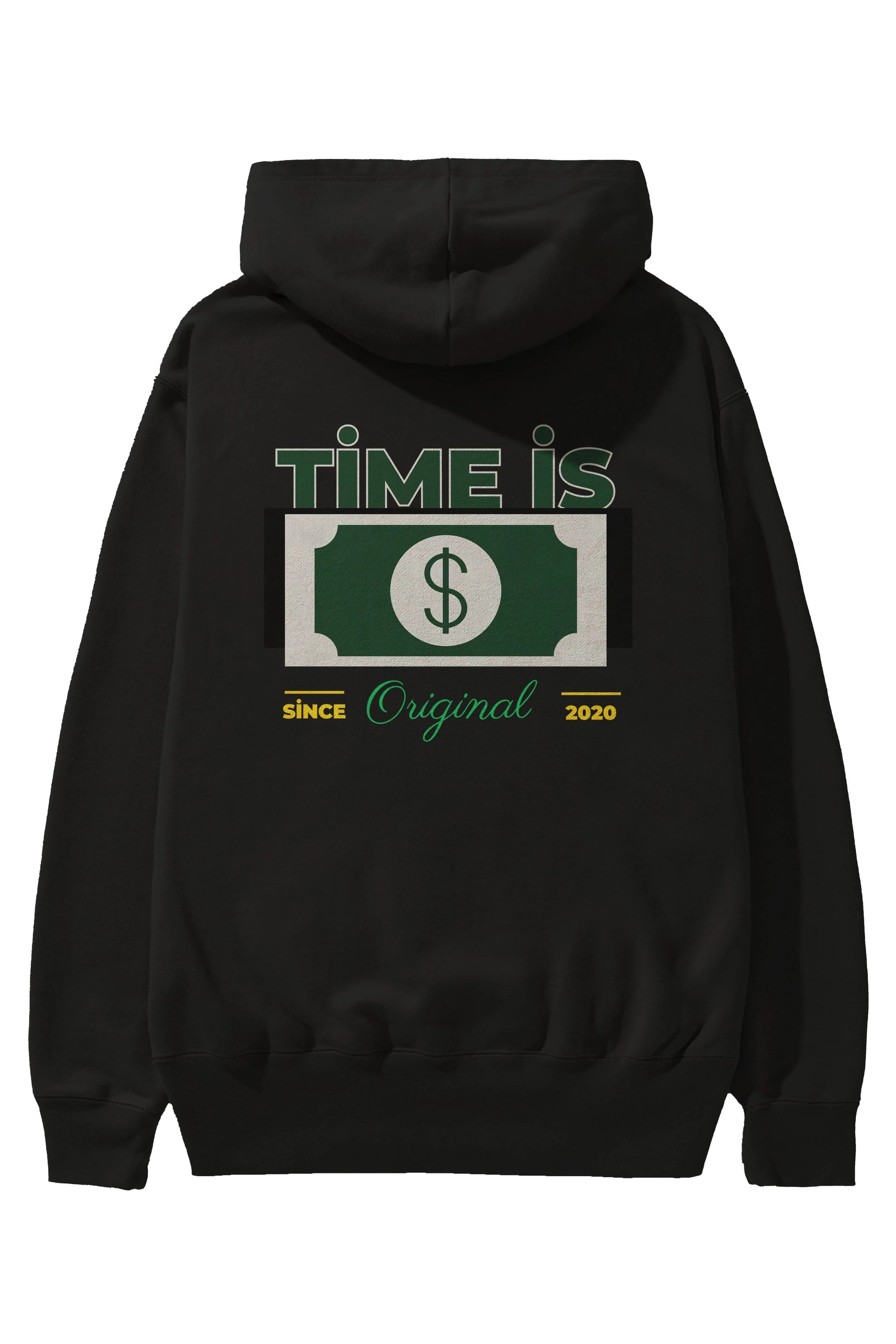 Time is Original Arka Baskılı Oversize Hoodie Kapüşonlu Sweatshirt Erkek Kadın Unisex