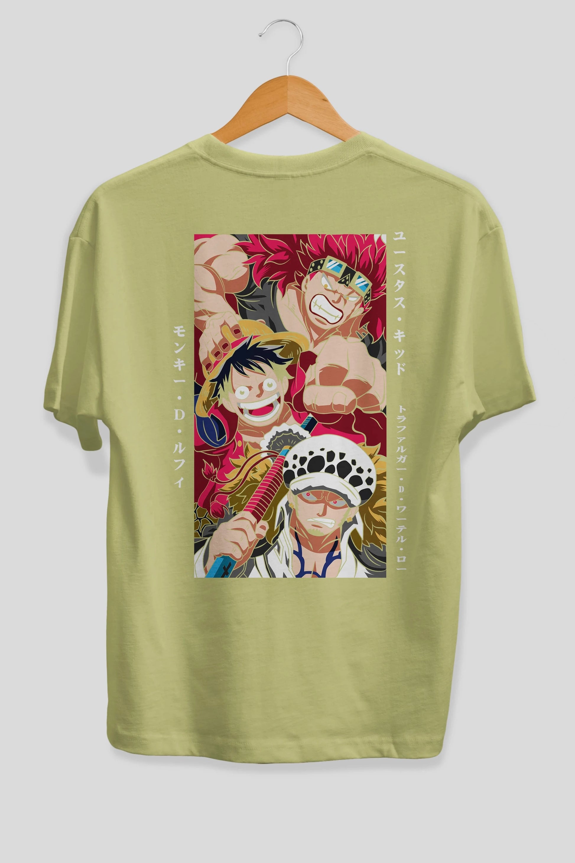 SUPER NOVAS one piece Anime Arka Baskılı Oversize t-shirt Erkek Kadın Unisex