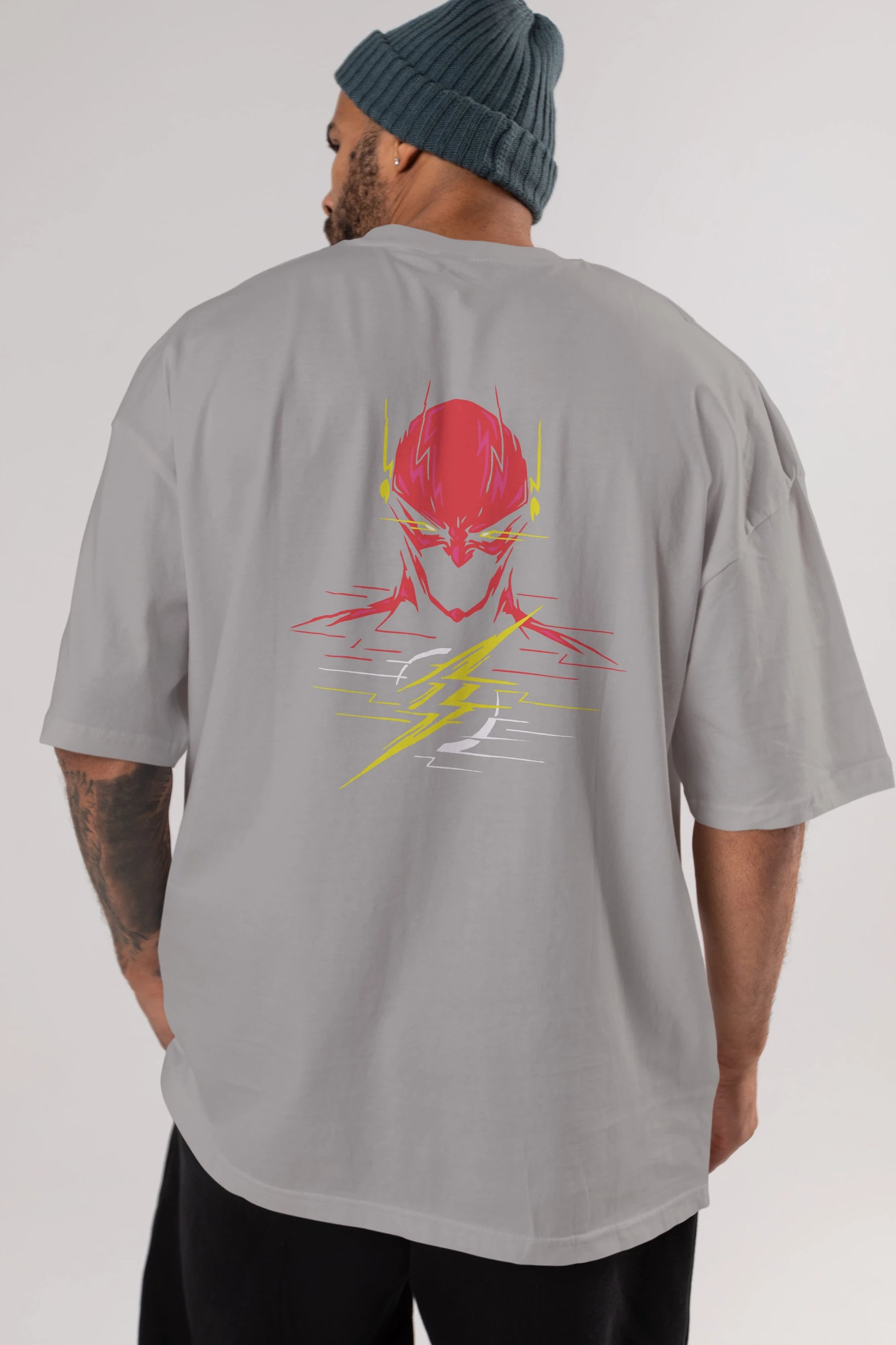 Flash Avengers (2) Arka Baskılı Oversize t-shirt Erkek Kadın Unisex %100 Pamuk Bisiklet Yaka tişort