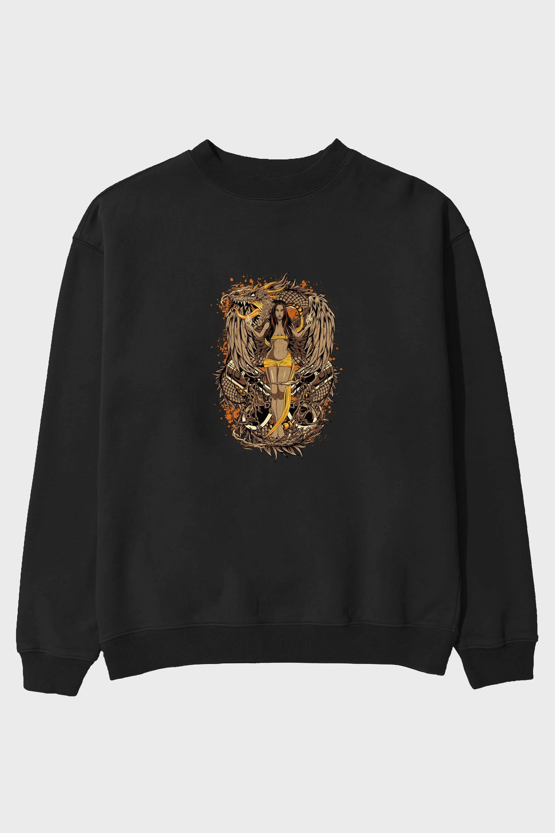TRIBAL (3) Anime Ön Baskılı Oversize Sweatshirt Erkek Kadın Unisex