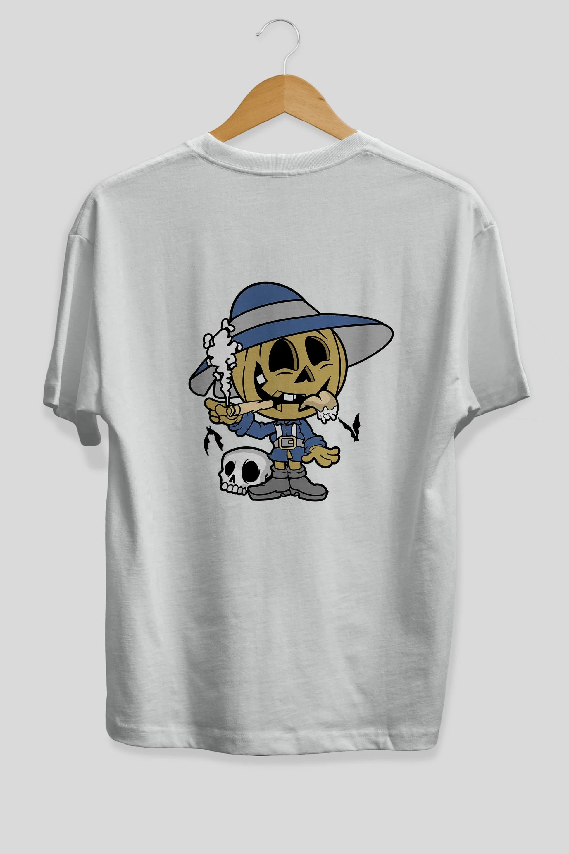 Halloween Kid Arka Baskılı Oversize t-shirt Erkek Kadın Unisex %100 Pamuk tişort