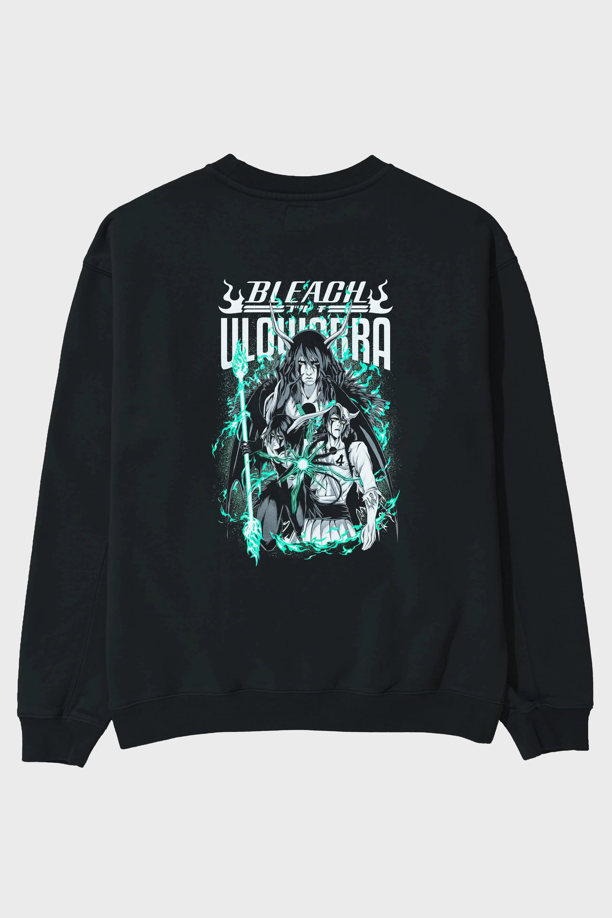 BLEACH(ULQUIARRA) Anime Arka Baskılı Oversize Sweatshirt Erkek Kadın Unisex