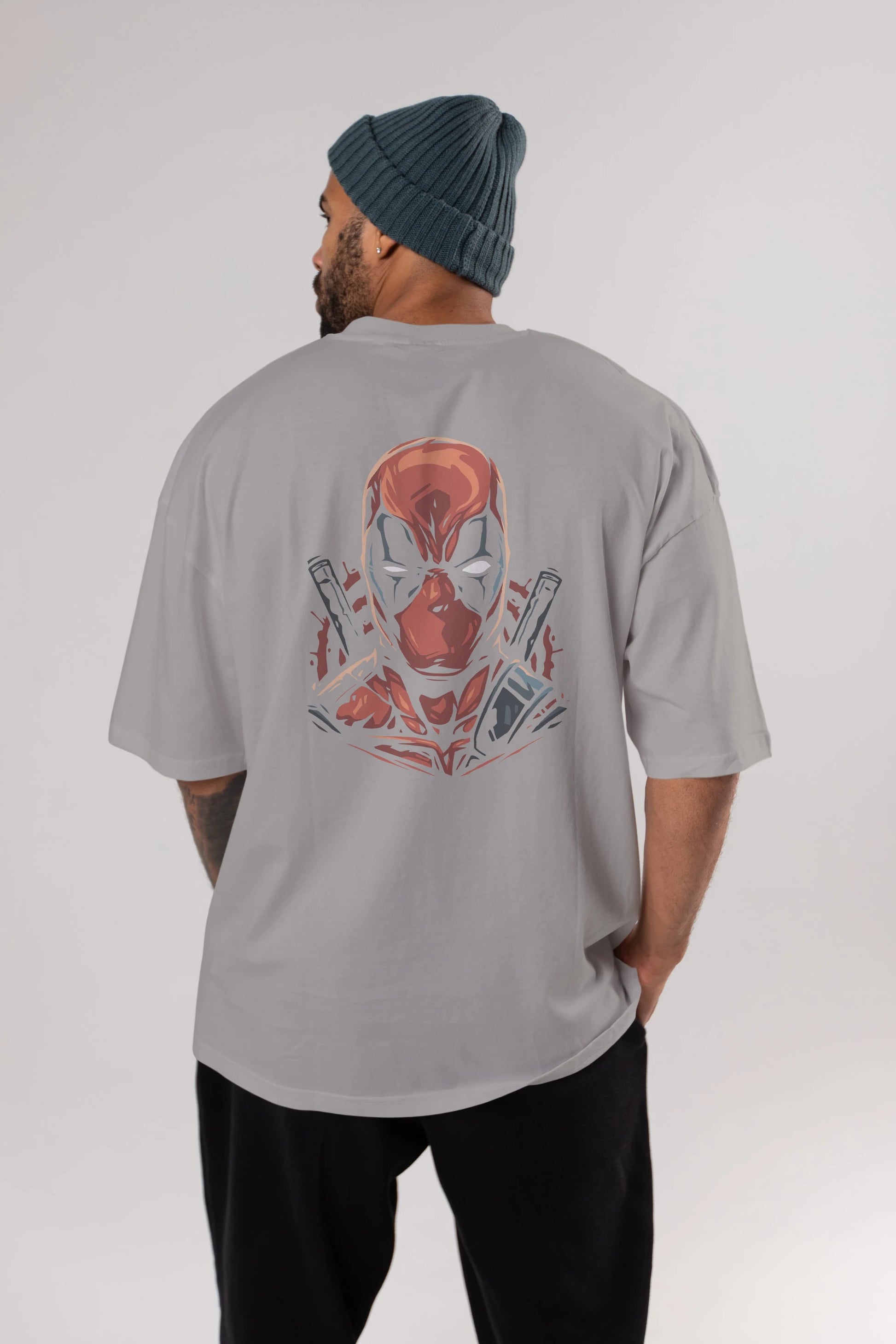 Deadpool (10) Arka Baskılı Oversize t-shirt Erkek Kadın Unisex %100 Pamuk Bisiklet Yaka tişort