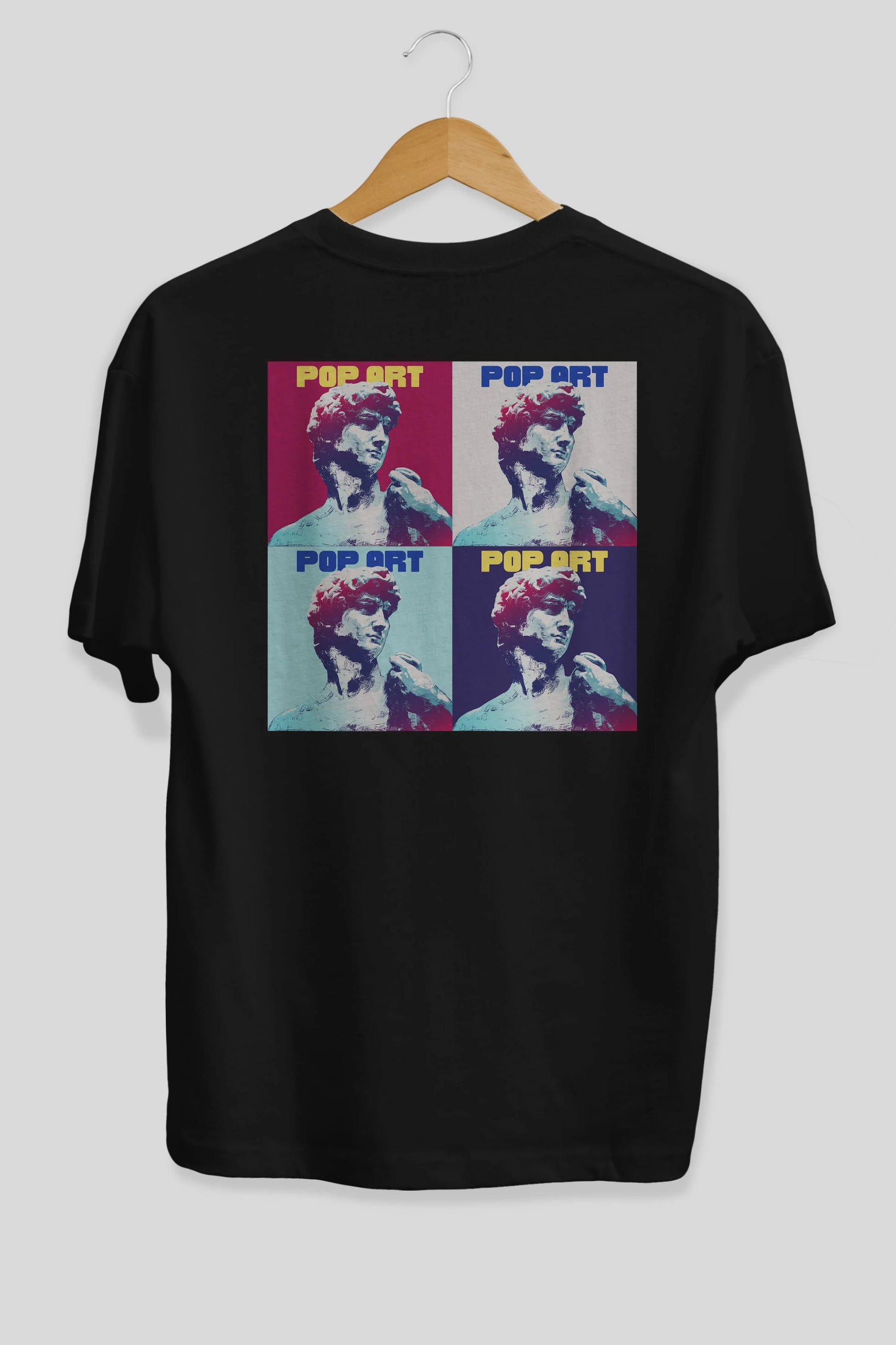 Creative Pop Art Arka Baskılı Oversize t-shirt Erkek Kadın Unisex