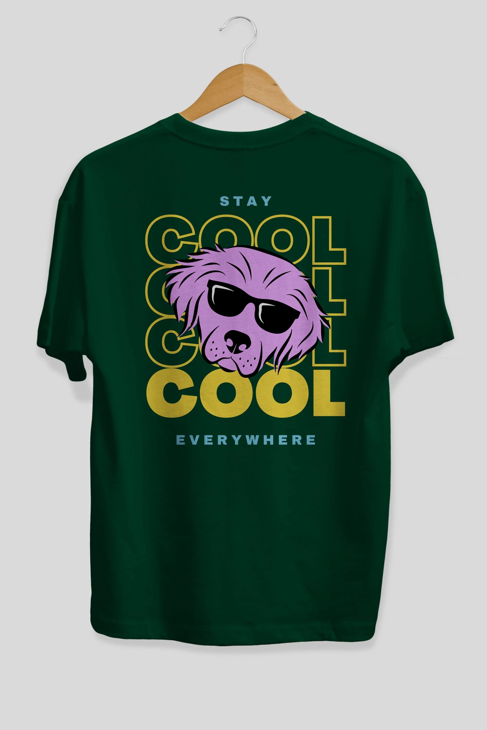 Cool Dog 2 Arka Baskılı Oversize t-shirt Erkek Kadın Unisex