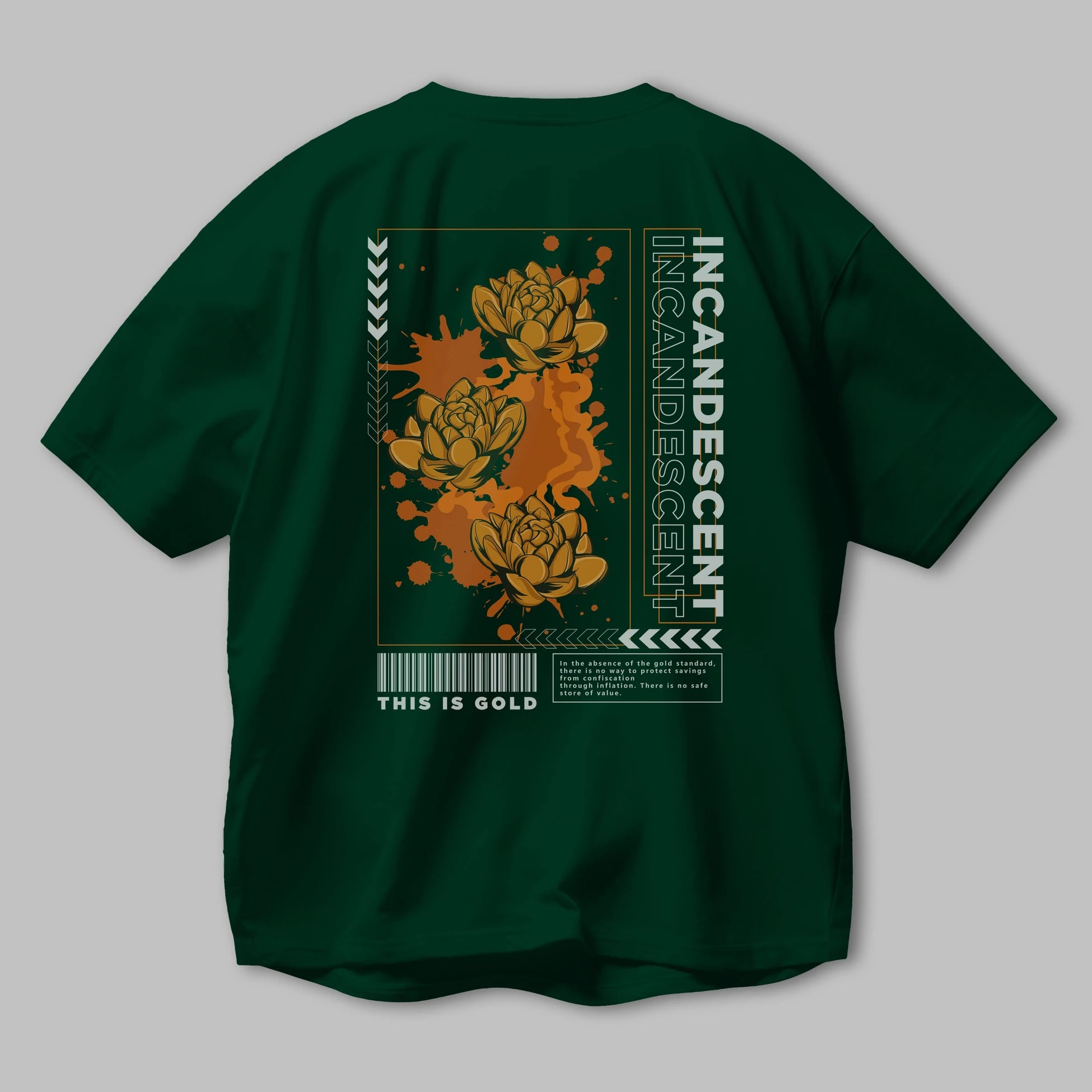 Incandescent Arka Baskılı Oversize t-shirt Erkek Kadın Unisex