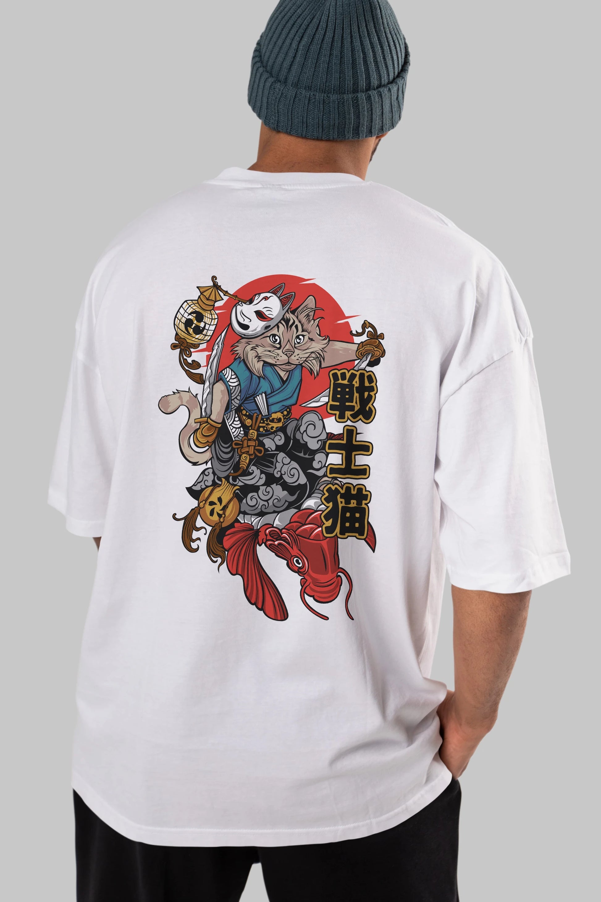 TRIBAL (2) Anime Arka Baskılı Oversize t-shirt Erkek Kadın Unisex