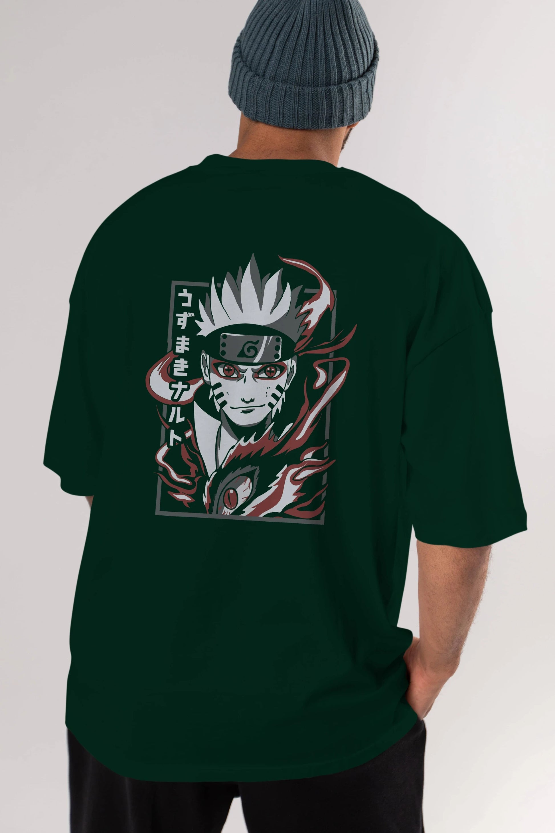 NarutoMod Anime Arka Baskılı Oversize t-shirt Erkek Kadın Unisex
