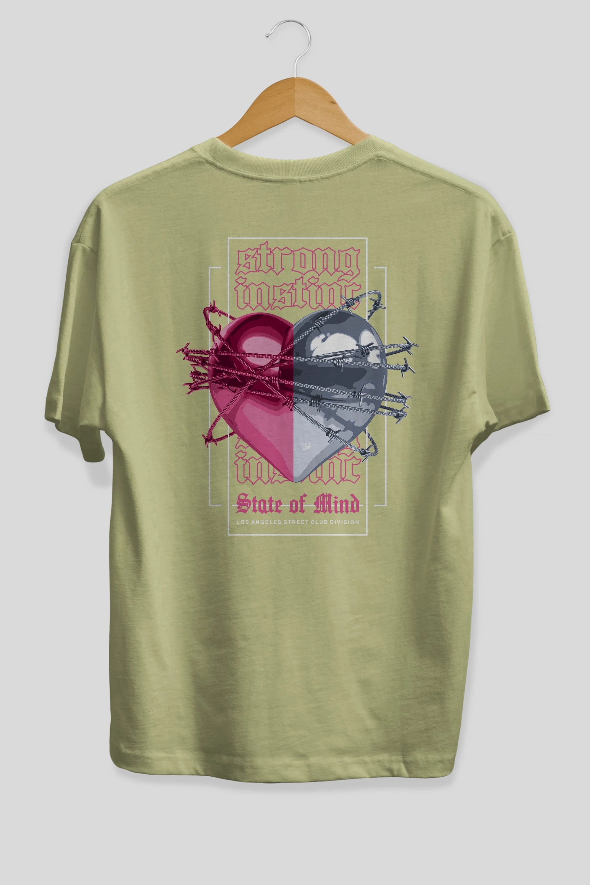 State of Mind Arka Baskılı Oversize t-shirt Erkek Kadın Unisex