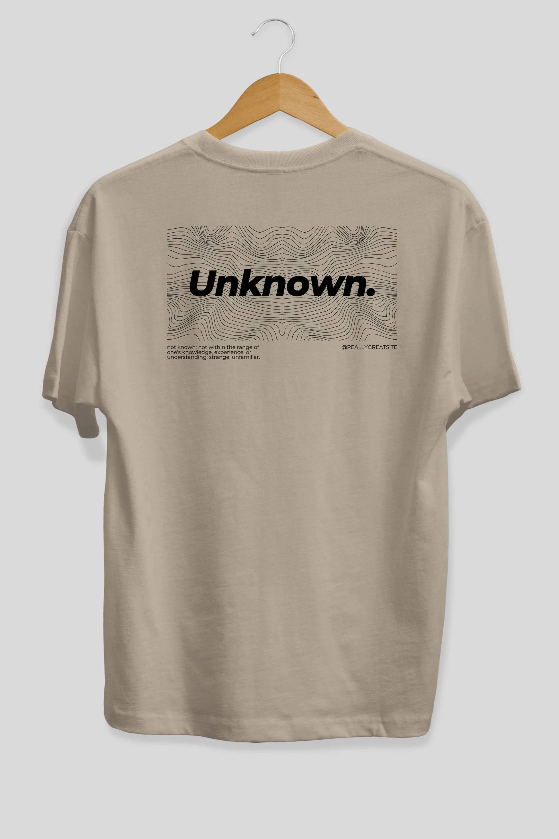 Unknown Yazılı Arka Baskılı Oversize t-shirt Erkek Kadın Unisex
