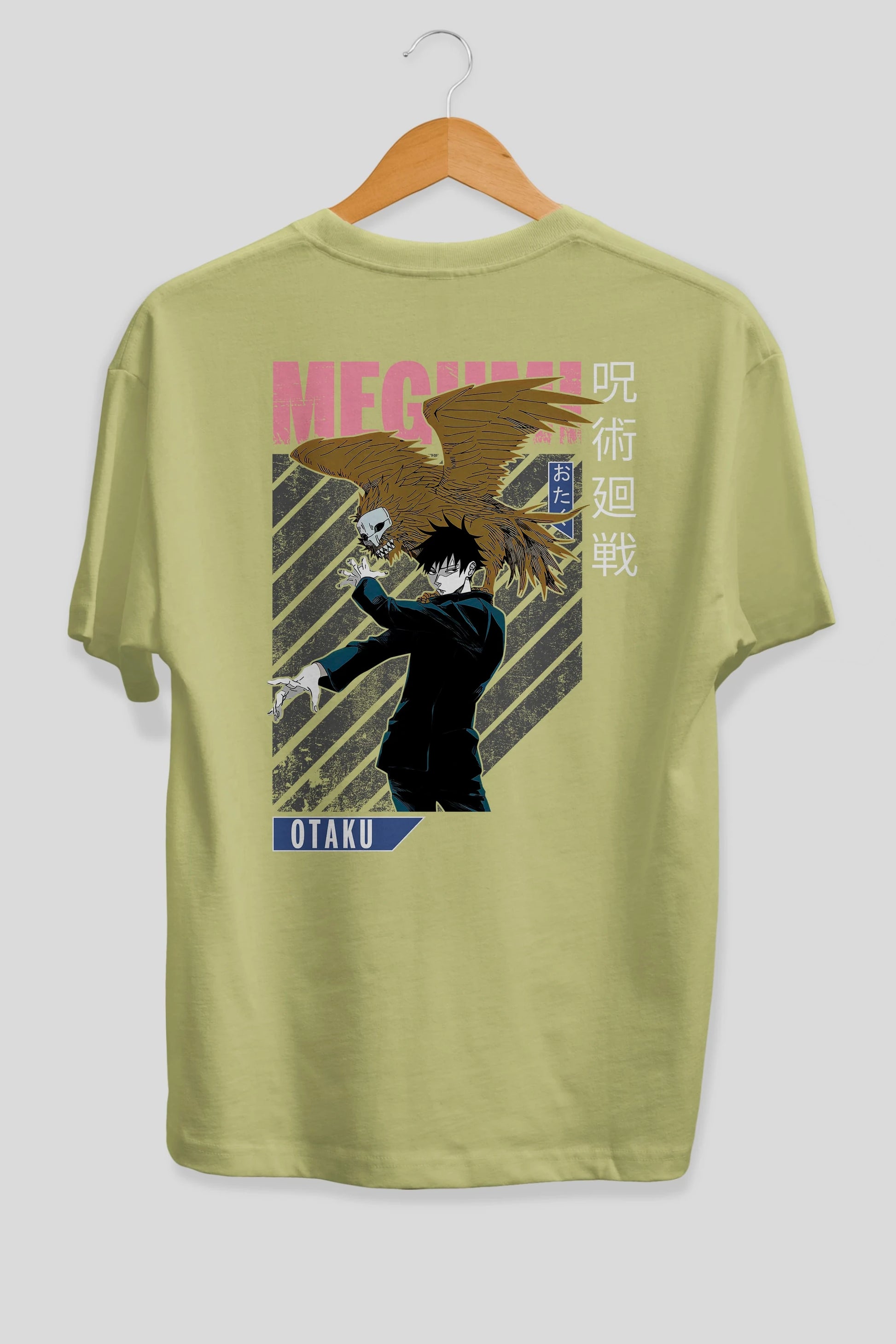 Megumi Fushiguro 2 Anime Arka Baskılı Oversize t-shirt Erkek Kadın Unisex