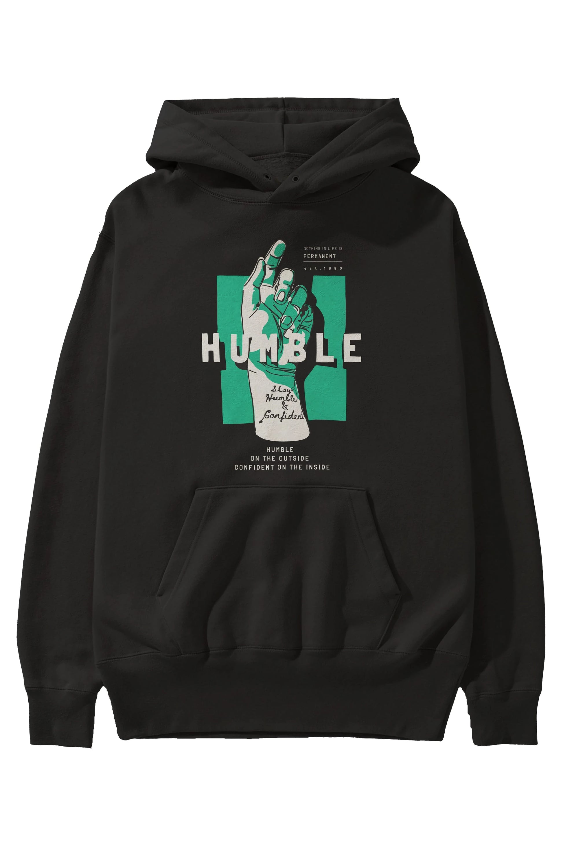 Humble Ön Baskılı Hoodie Oversize Kapüşonlu Sweatshirt Erkek Kadın Unisex