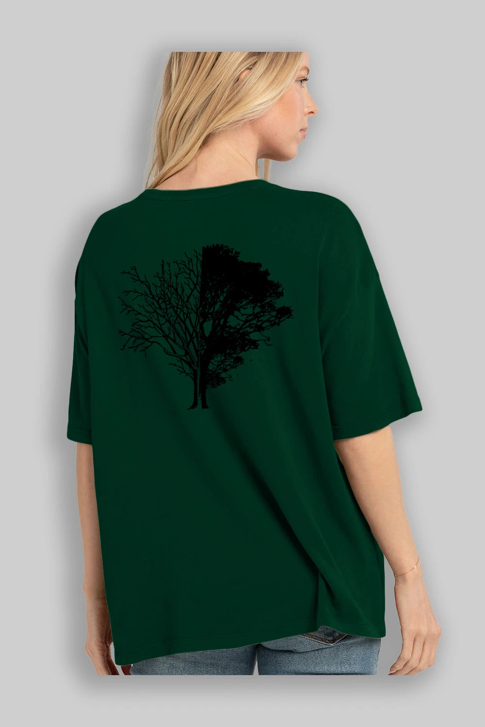 Life And Death Arka Baskılı Oversize t-shirt %100 pamuk Erkek Kadın Unisex