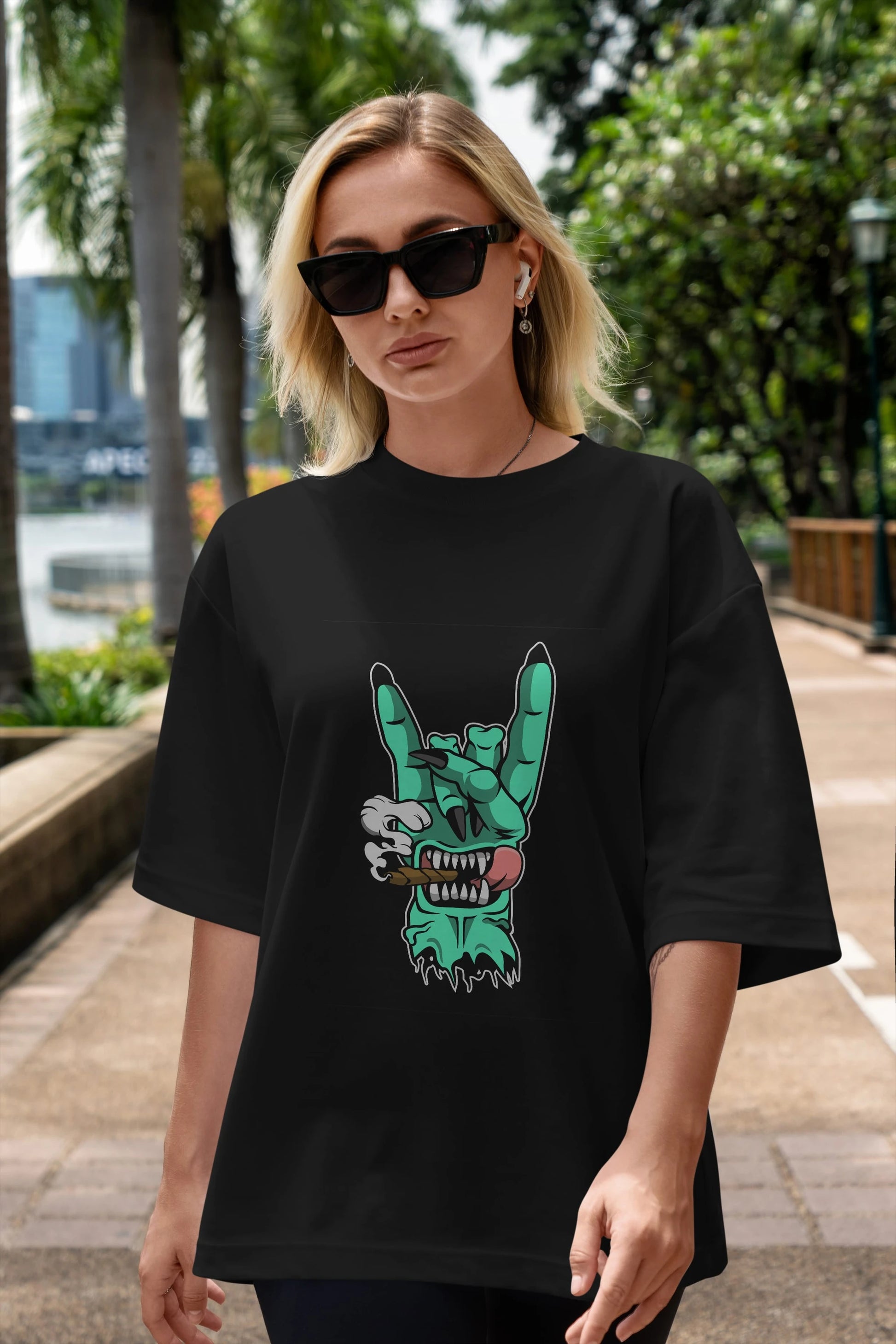 Metal Sign Ön Baskılı Oversize t-shirt Erkek Kadın Unisex %100 Pamuk tişort