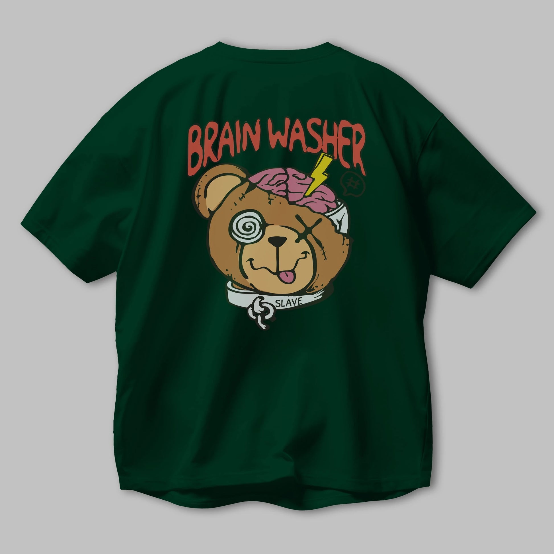 Brain Washer Arka Baskılı Oversize t-shirt Erkek Kadın Unisex