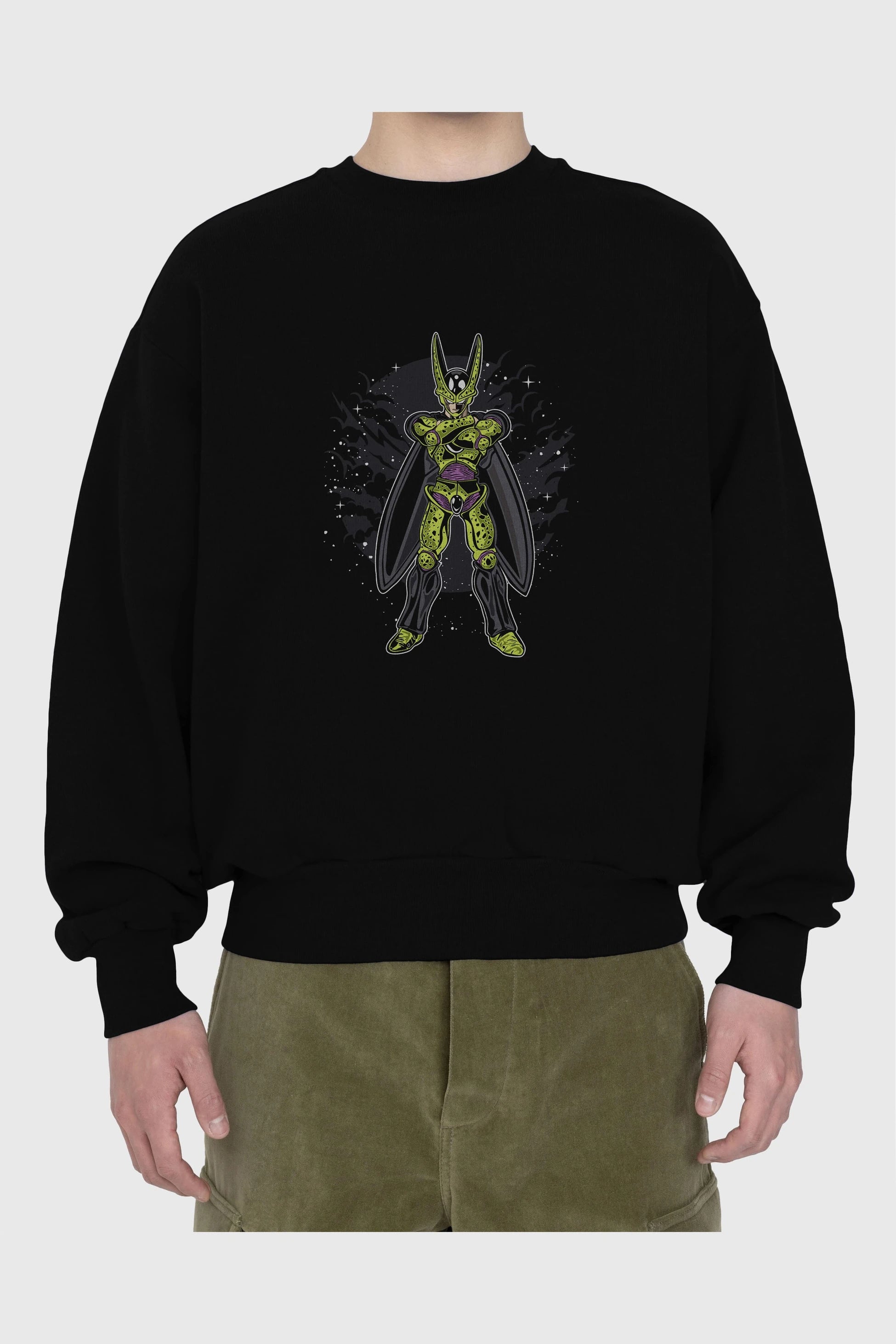 CELL Ön Baskılı Oversize Sweatshirt Erkek Kadın Unisex