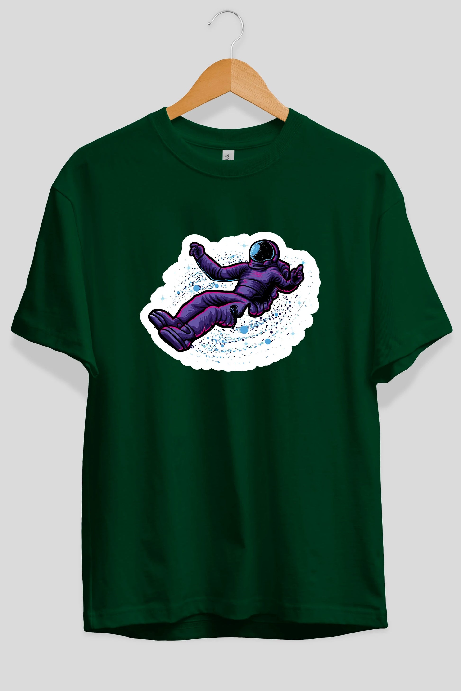 Having fun in outer space sticker Ön Baskılı Oversize t-shirt Erkek Kadın Unisex