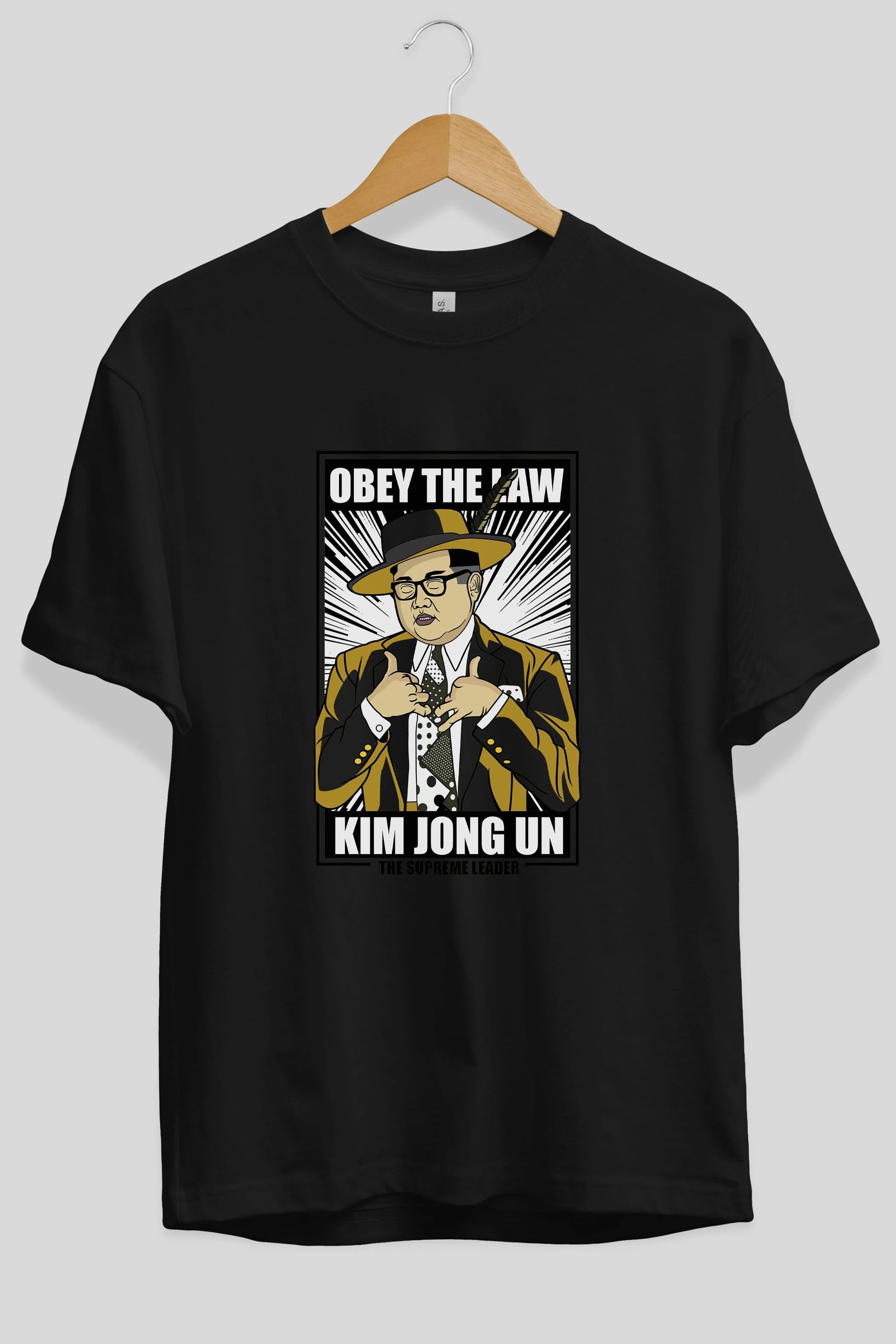 The Mask Jong Un Ön Baskılı Oversize t-shirt Erkek Kadın Unisex %100 Pamuk tişort