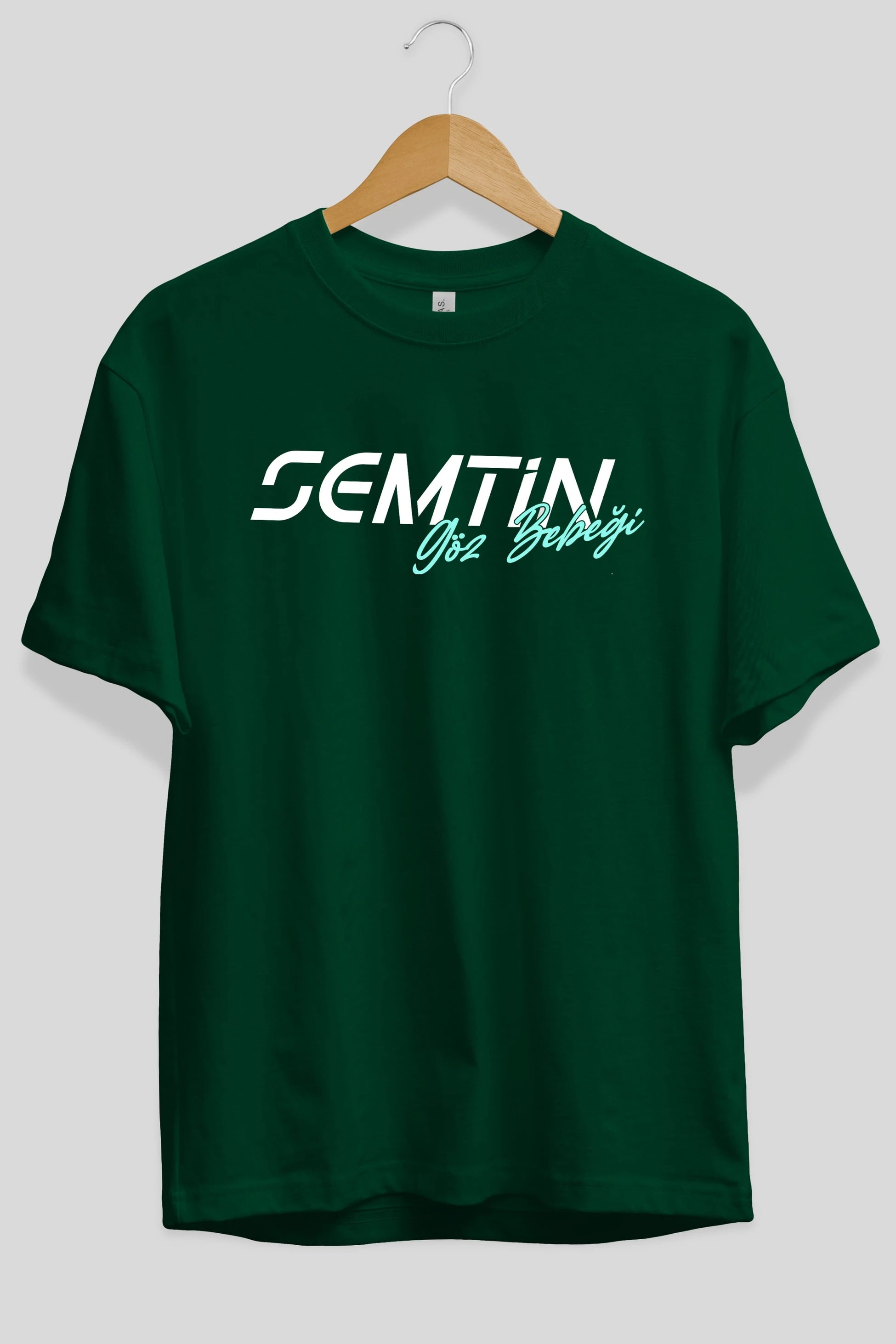 Semtin Göz Bebeği Ön Baskılı Oversize t-shirt %100 pamuk Erkek Kadın Unisex