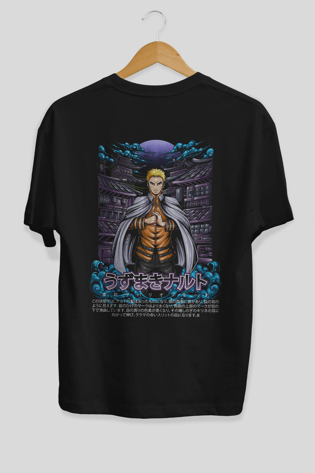 NARUTO (8) Anime Arka Baskılı Oversize t-shirt Erkek Kadın Unisex