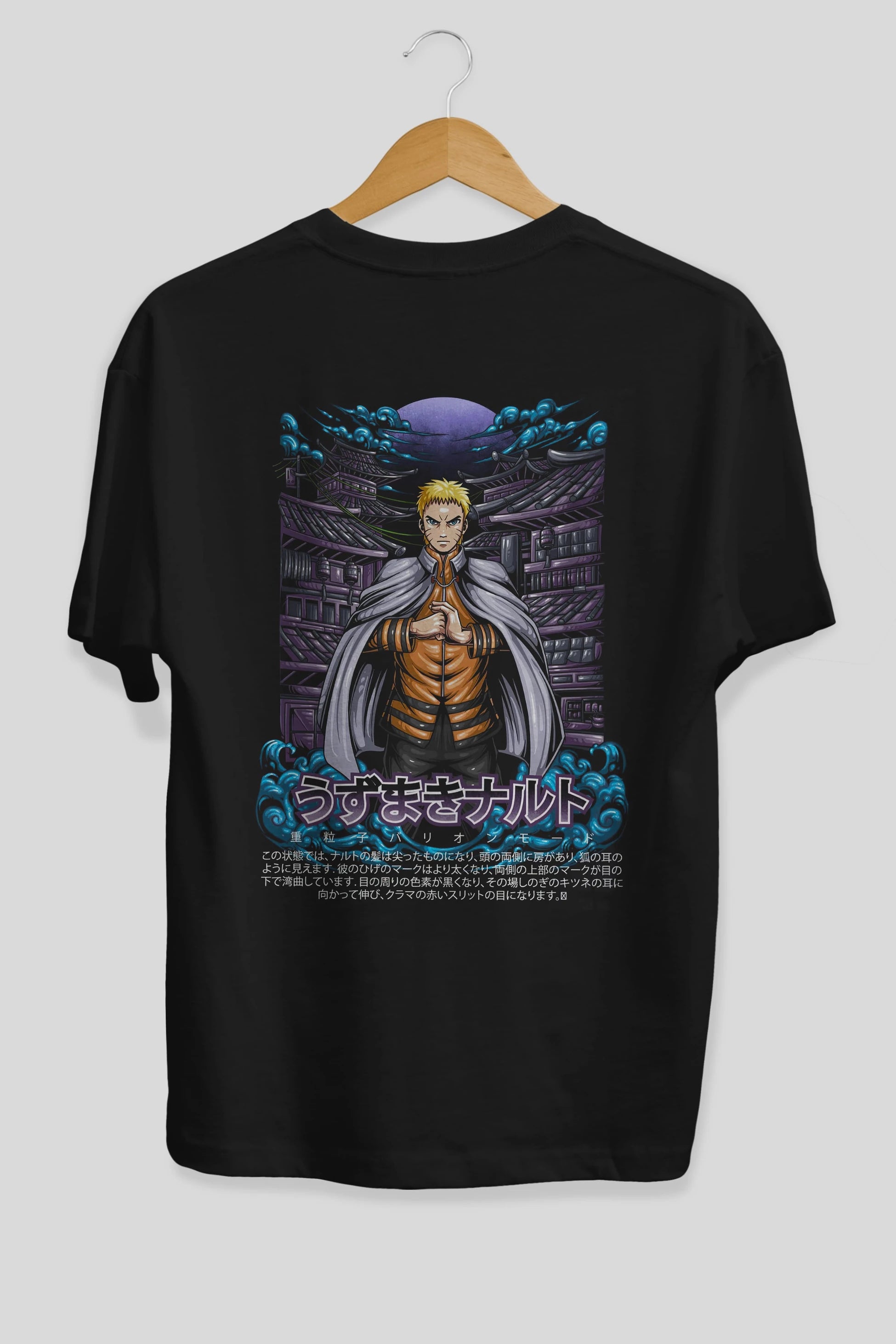 NARUTO (8) Anime Arka Baskılı Oversize t-shirt Erkek Kadın Unisex