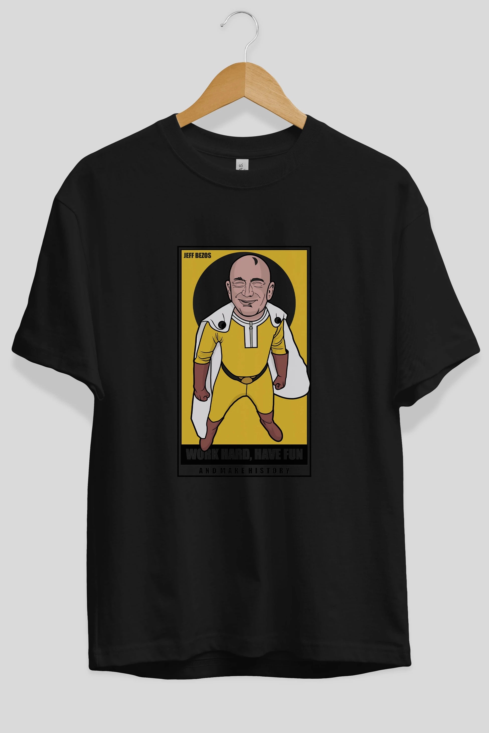 Jeff Bezos Saitama Ön Baskılı Oversize t-shirt Erkek Kadın Unisex %100 Pamuk tişort