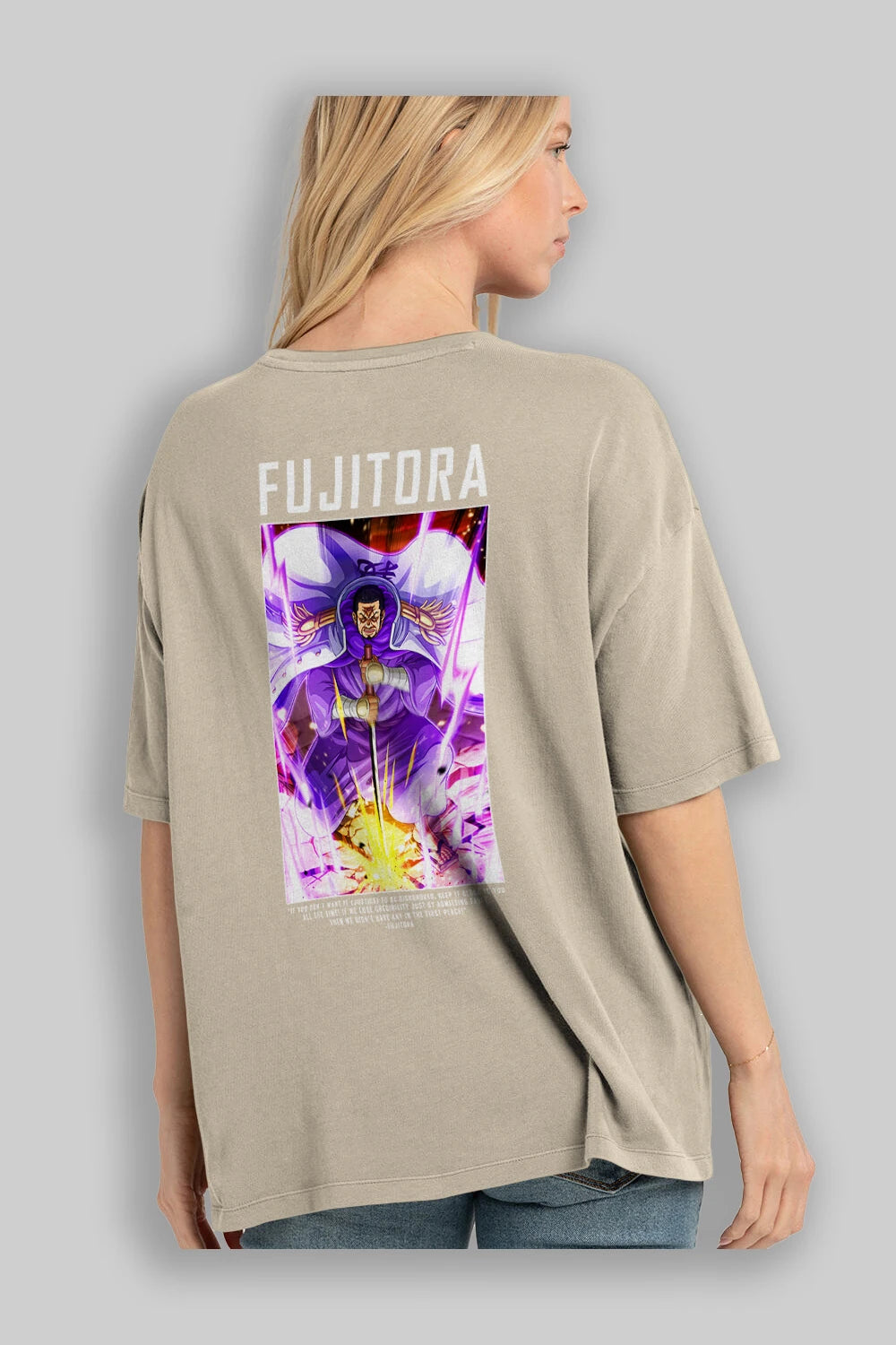 Issho Anime Arka Baskılı Oversize t-shirt Erkek Kadın Unisex %100 pamuk tişort