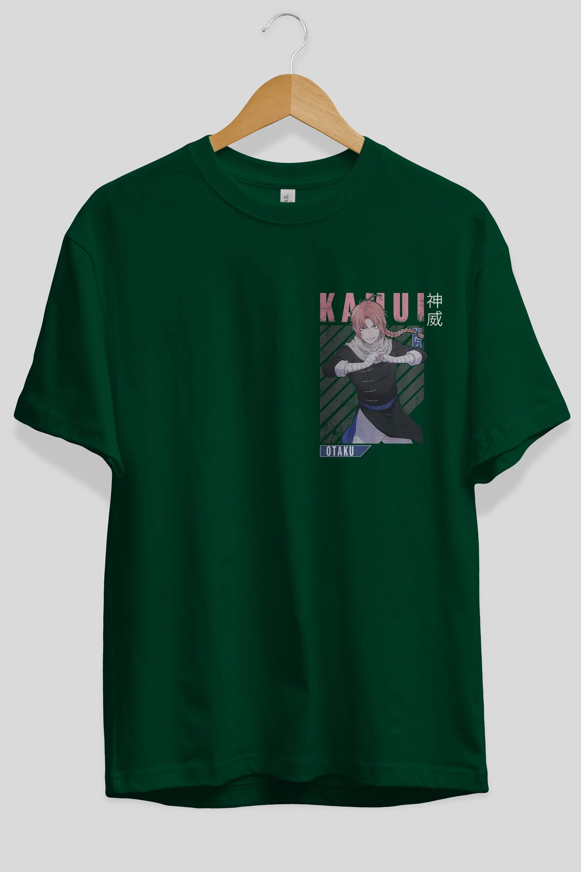 Kamui GINTAMA Ön Sol Baskılı Oversize t-shirt Erkek Kadın Unisex %100 Pamuk Bisiklet Yaka tişort