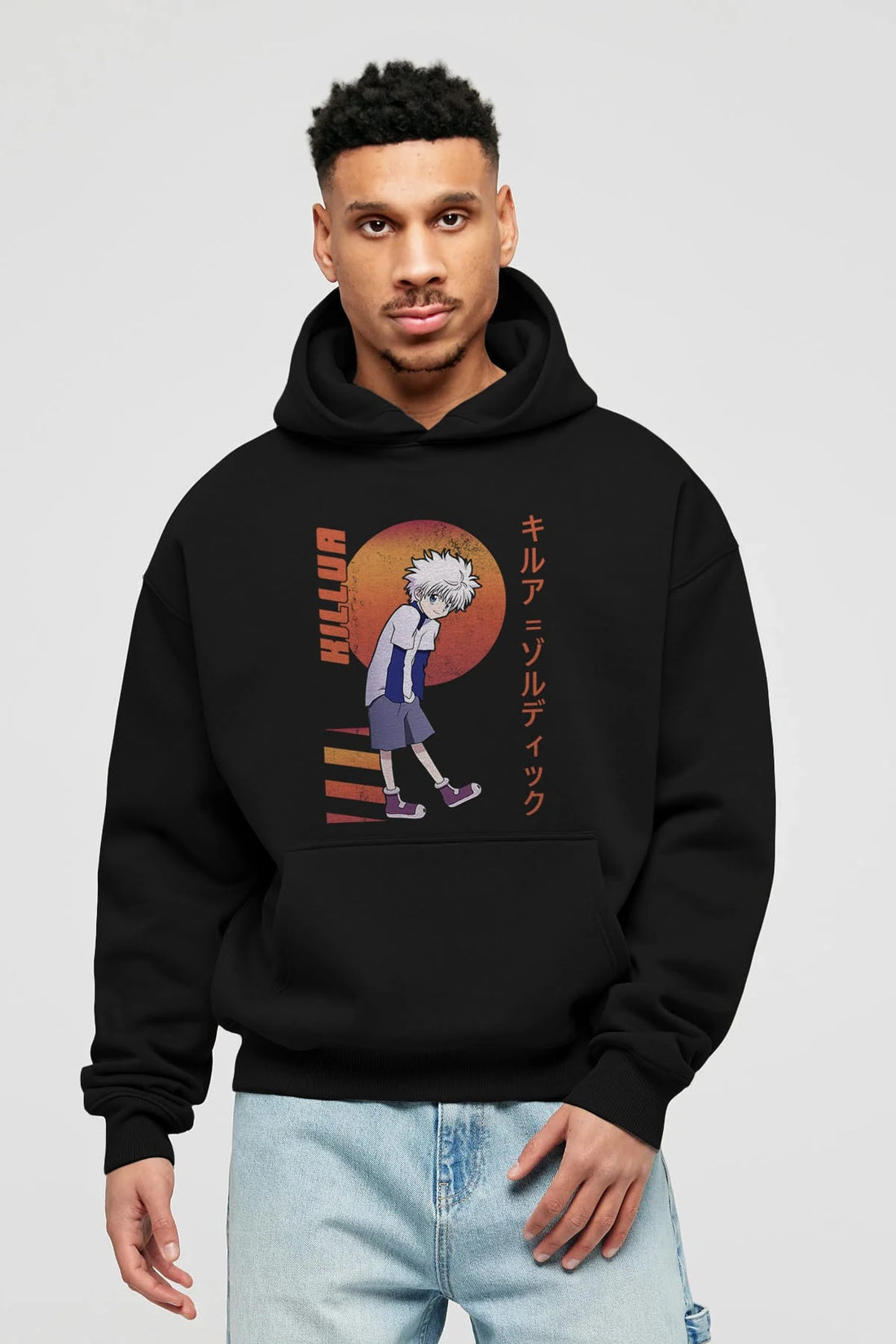 Killua Zoldyck 5 2 Anime Ön Baskılı Hoodie Oversize Kapüşonlu Sweatshirt Erkek Kadın Unisex
