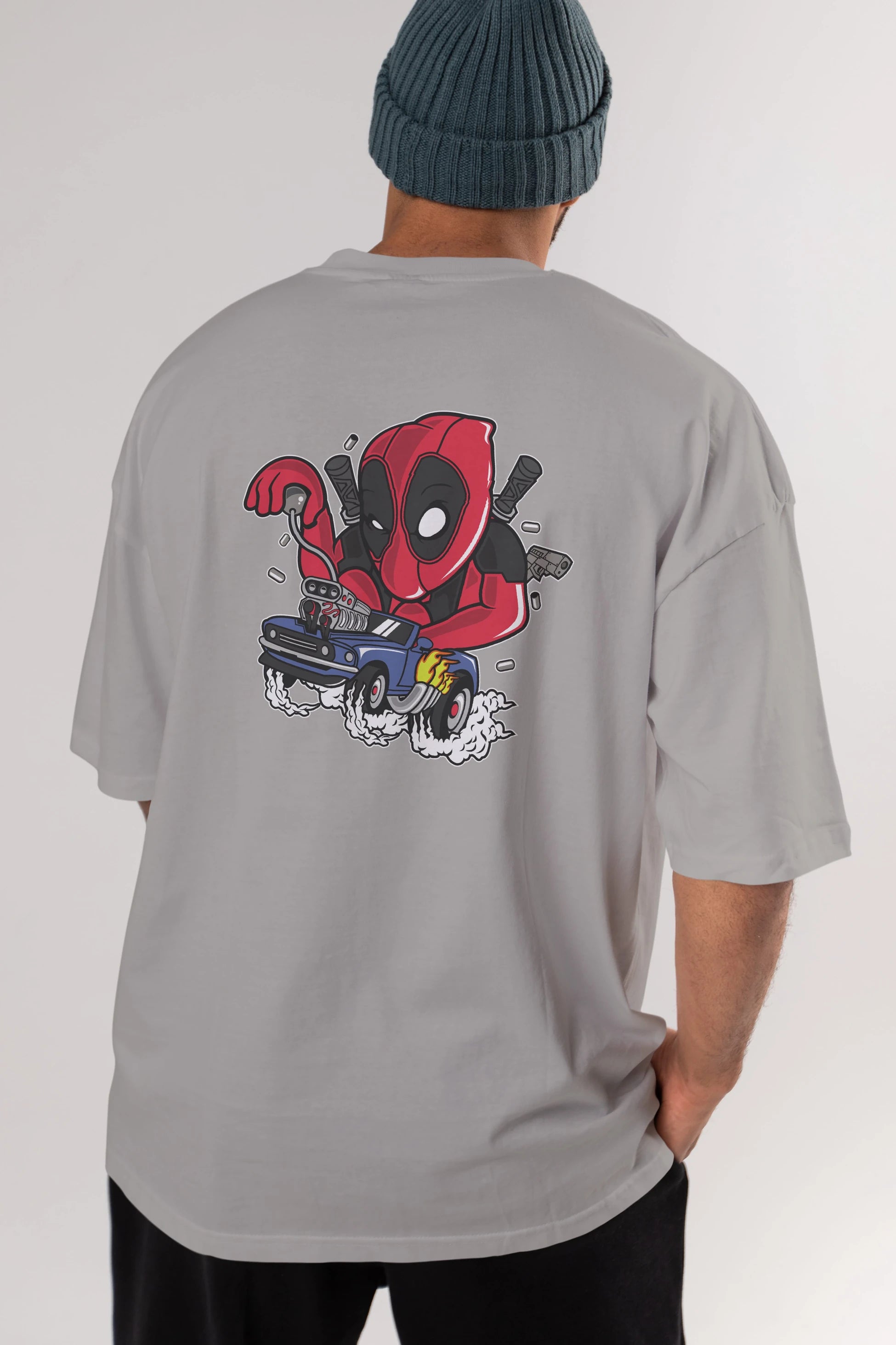 Deadpool (21) Arka Baskılı Oversize t-shirt Erkek Kadın Unisex %100 Pamuk Bisiklet Yaka tişort