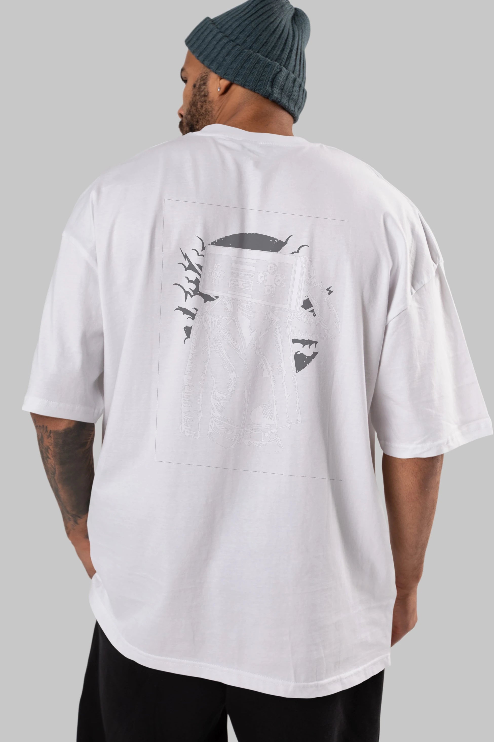 Street Gamers Arka Baskılı Oversize t-shirt Erkek Kadın Unisex %100 Pamuk