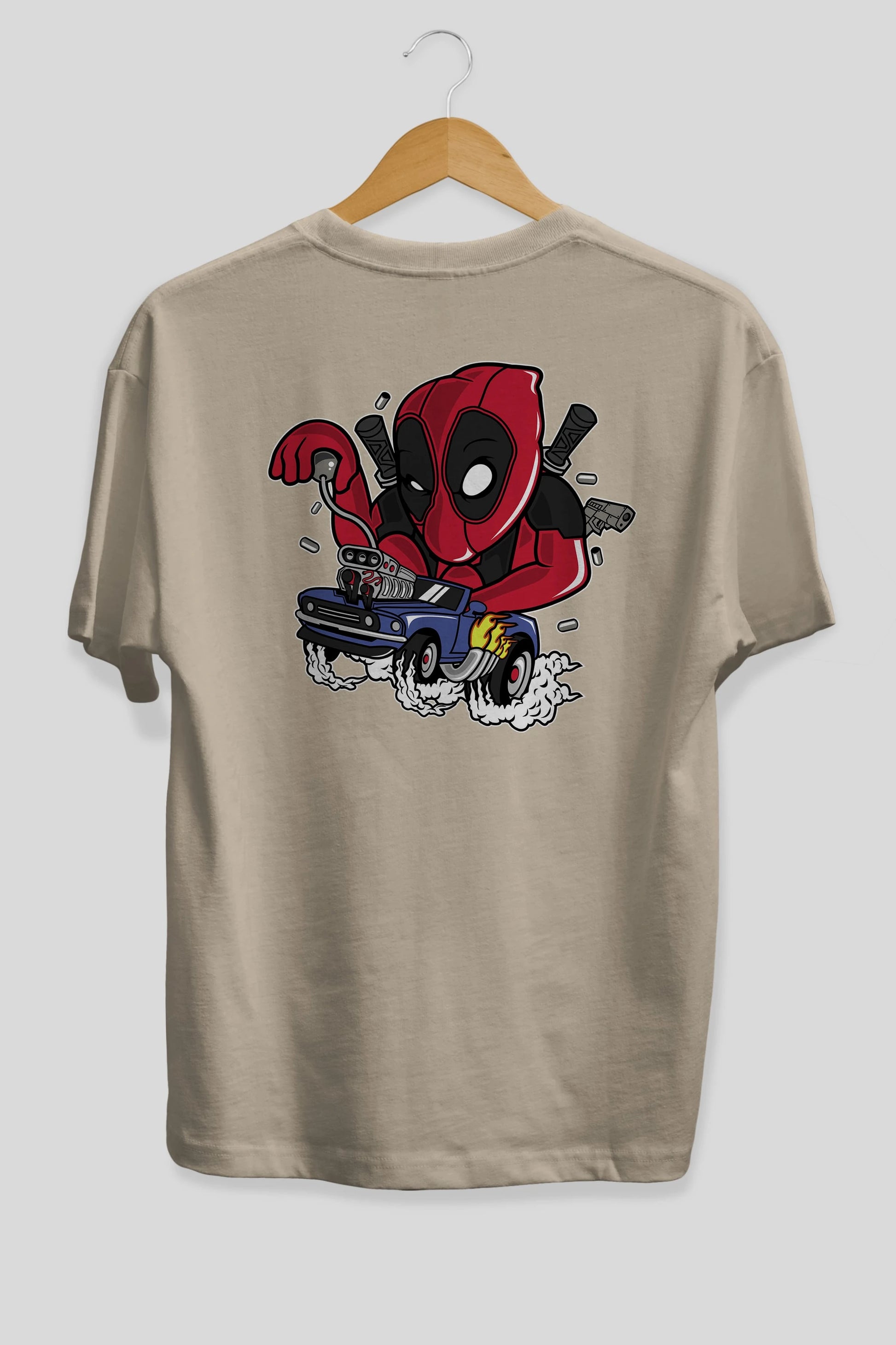 Deadpool (21) Arka Baskılı Oversize t-shirt Erkek Kadın Unisex %100 Pamuk Bisiklet Yaka tişort