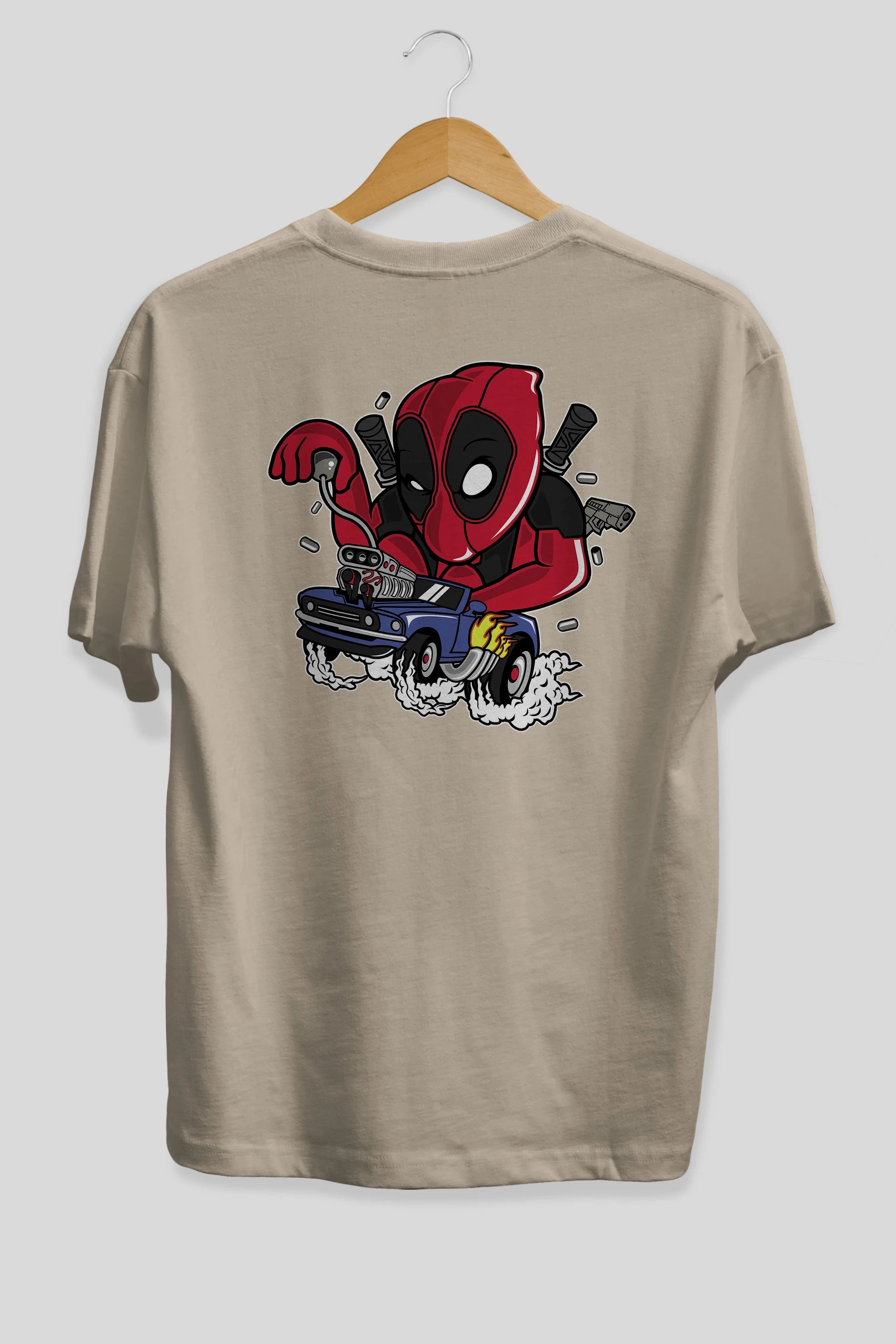 Deadpool (21) Arka Baskılı Oversize t-shirt Erkek Kadın Unisex %100 Pamuk Bisiklet Yaka tişort