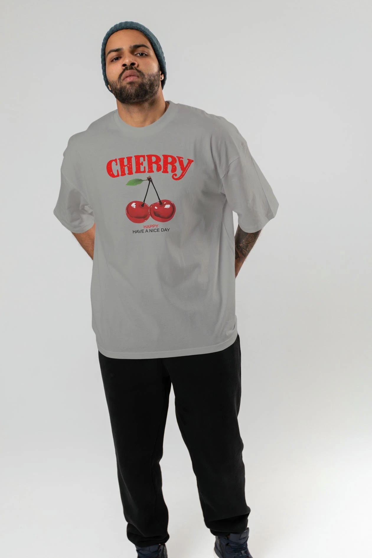 Cherry Cherries 5 Ön Baskılı Oversize t-shirt Erkek Kadın Pamuk Bisiklet Yaka tişort