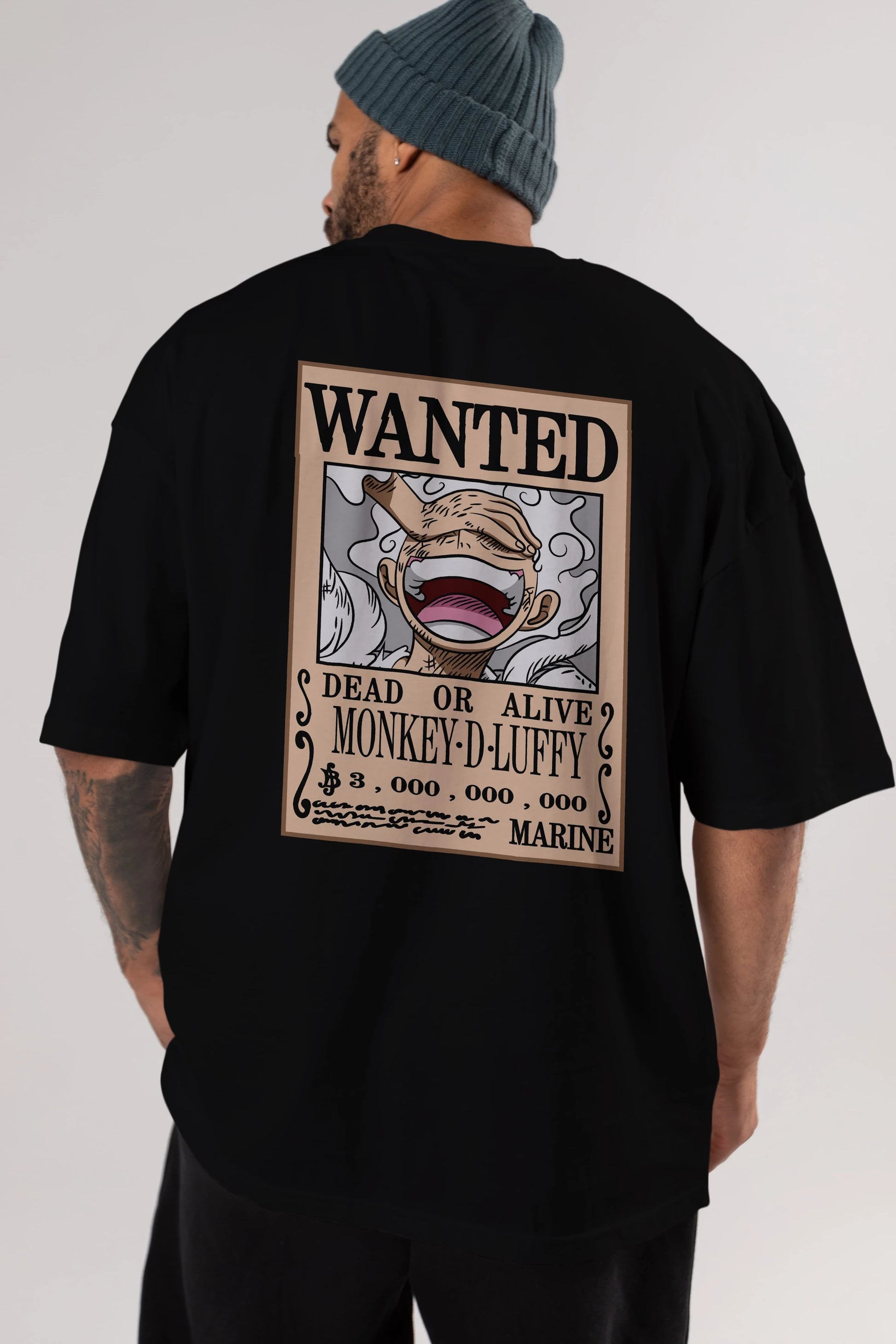 CARTEL LUFFY GEAR 5 Anime Arka Baskılı Oversize t-shirt Erkek Kadın Unisex