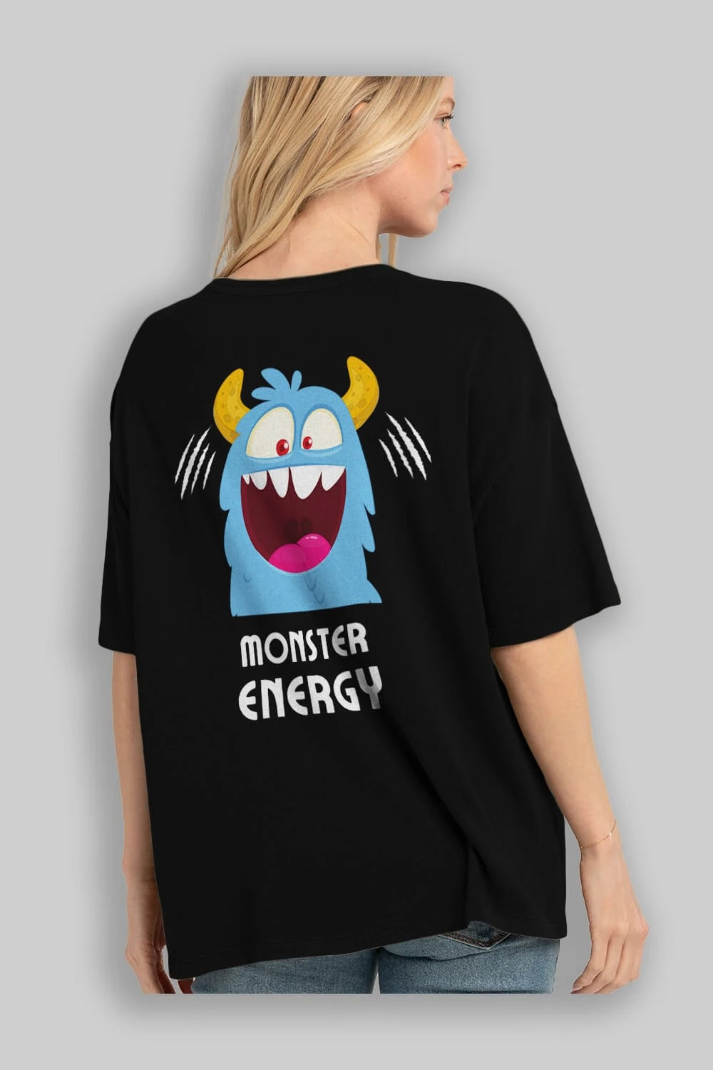 Monster Energy Arka Baskılı Oversize t-shirt Erkek Kadın Unisex