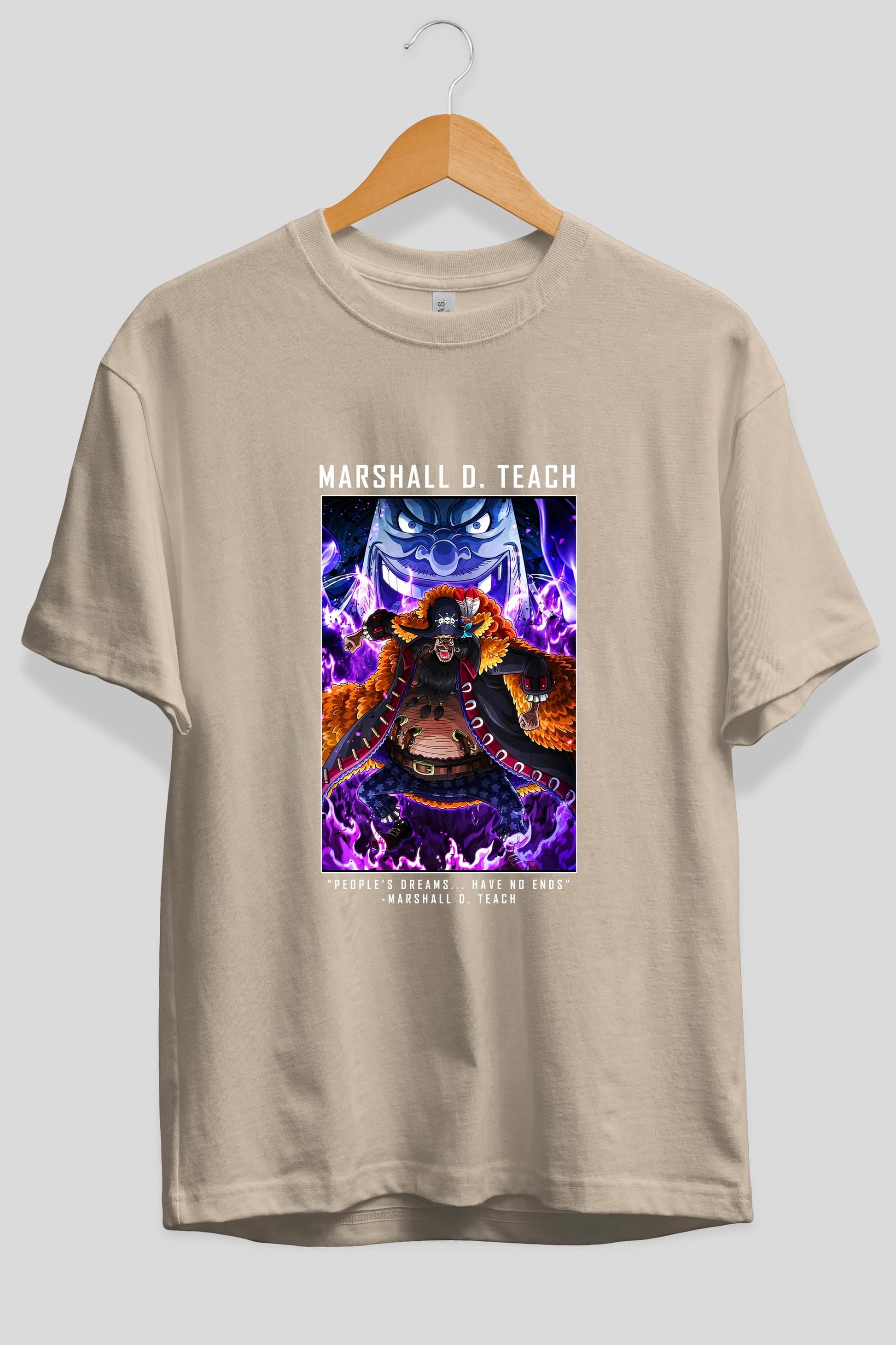 Blackbeard Anime Ön Baskılı Oversize t-shirt Erkek Kadın Unisex