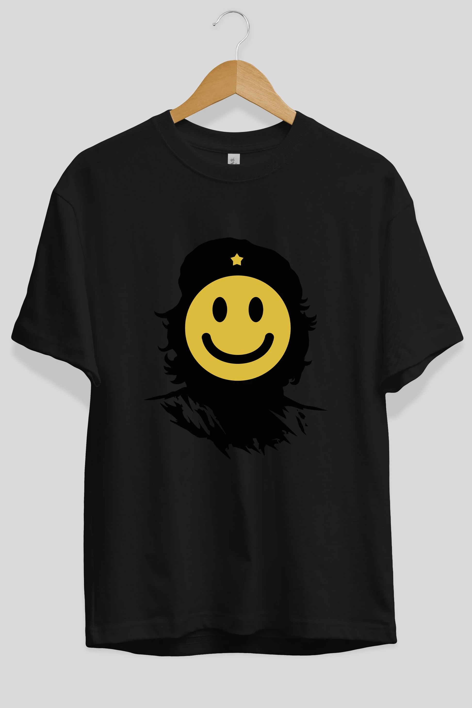 Che Smile Ön Baskılı Oversize t-shirt %100 pamuk Erkek Kadın Unisex